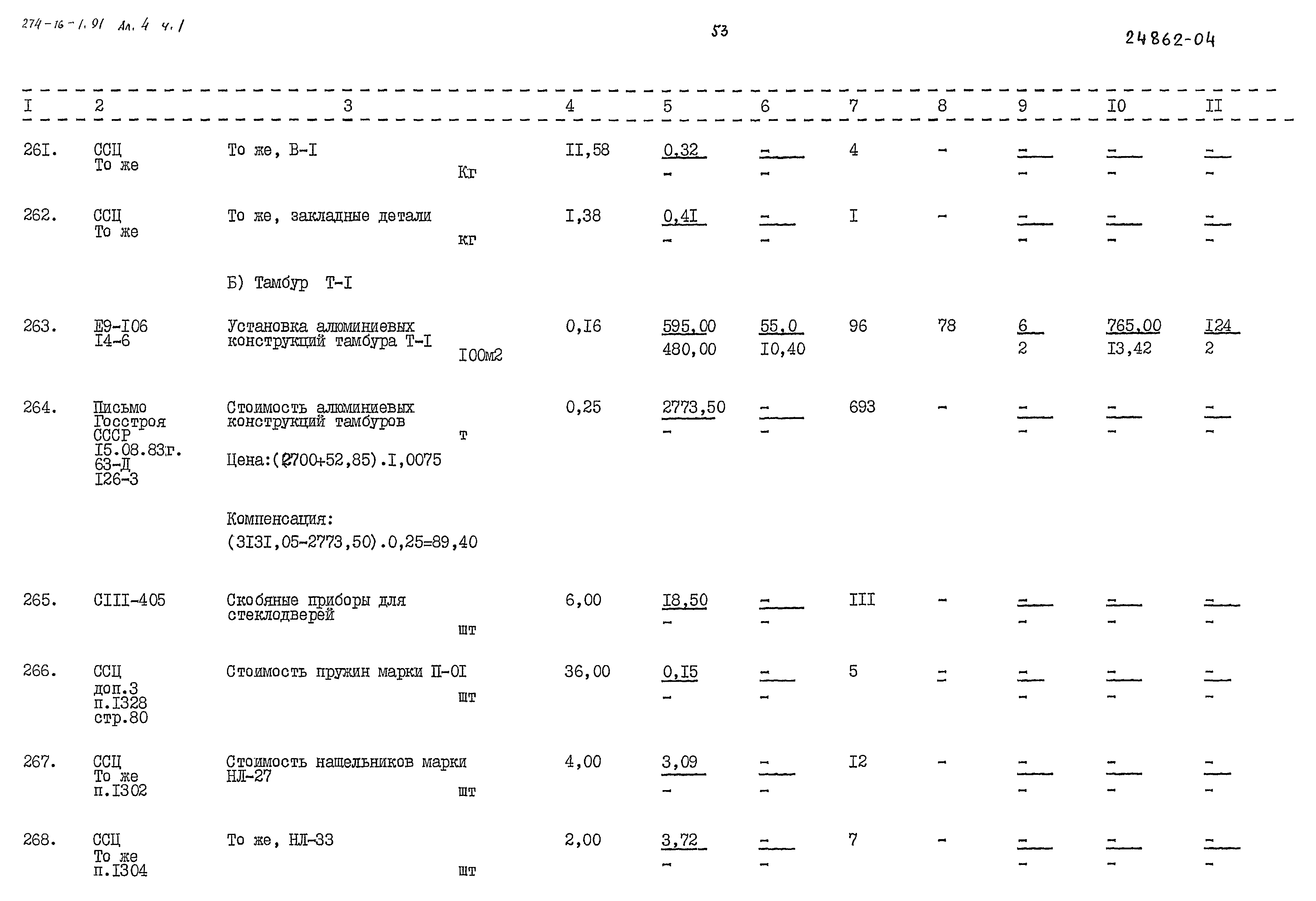 Типовой проект 274-16-1.91