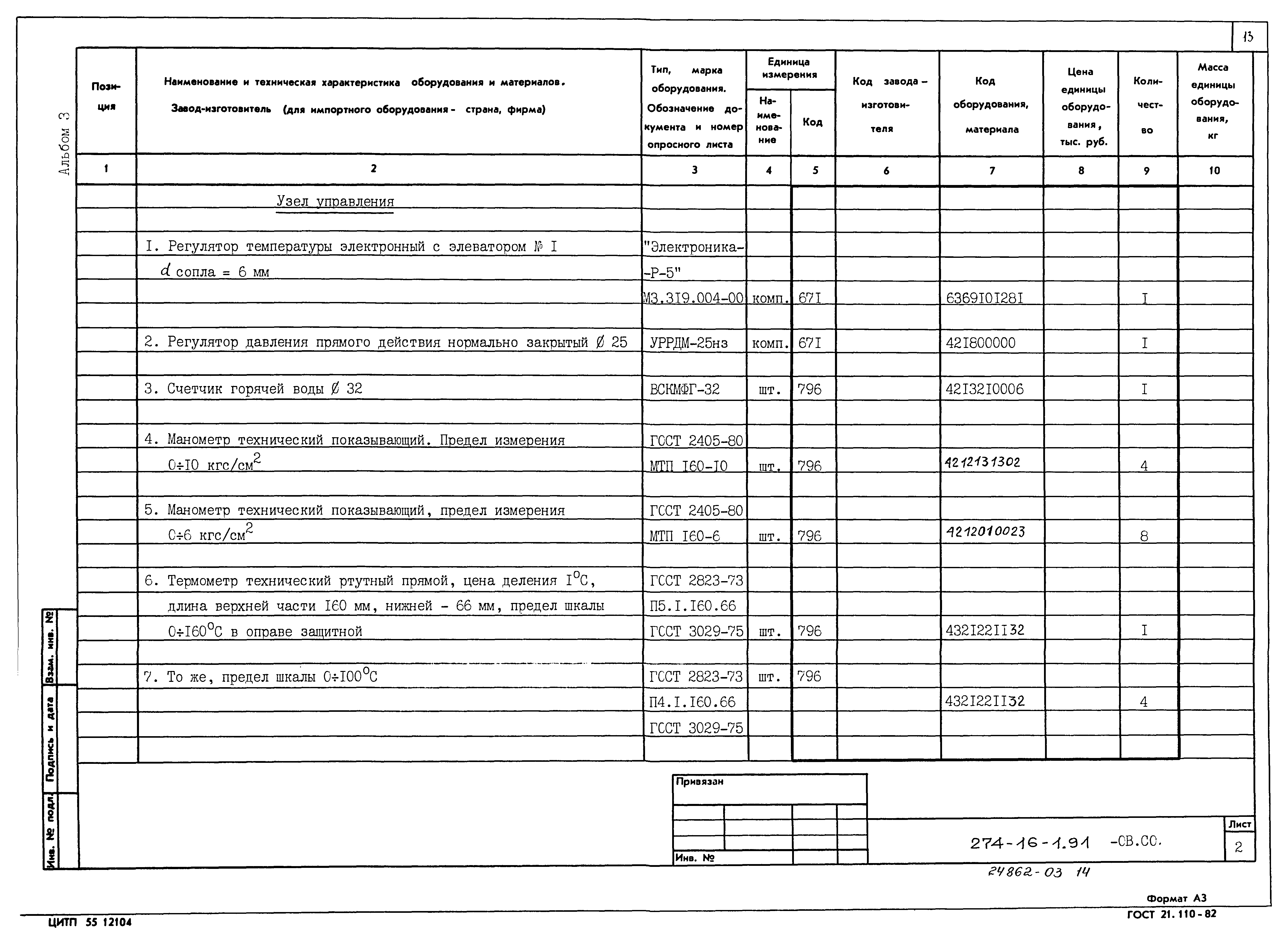 Типовой проект 274-16-1.91