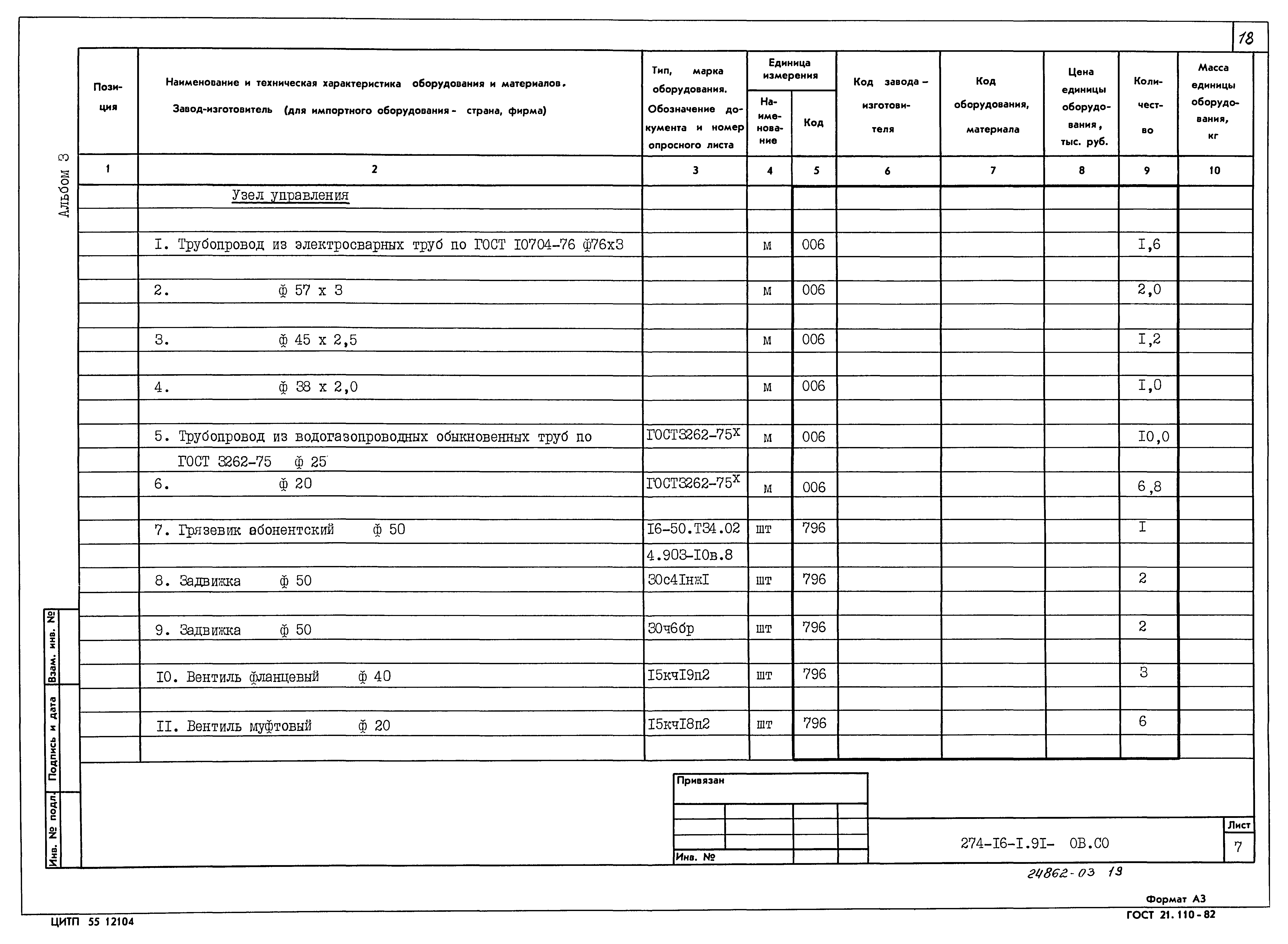 Типовой проект 274-16-1.91