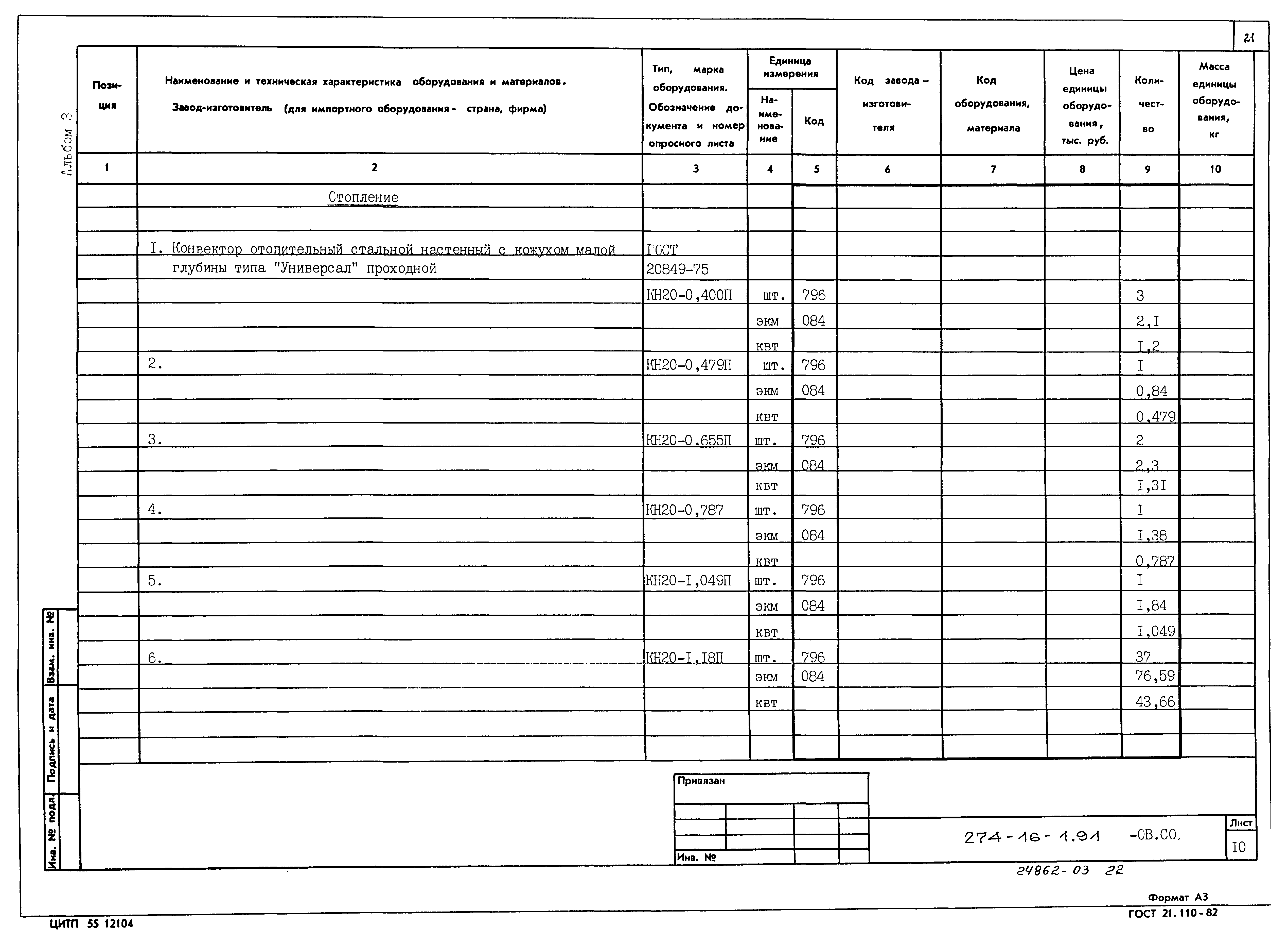 Типовой проект 274-16-1.91