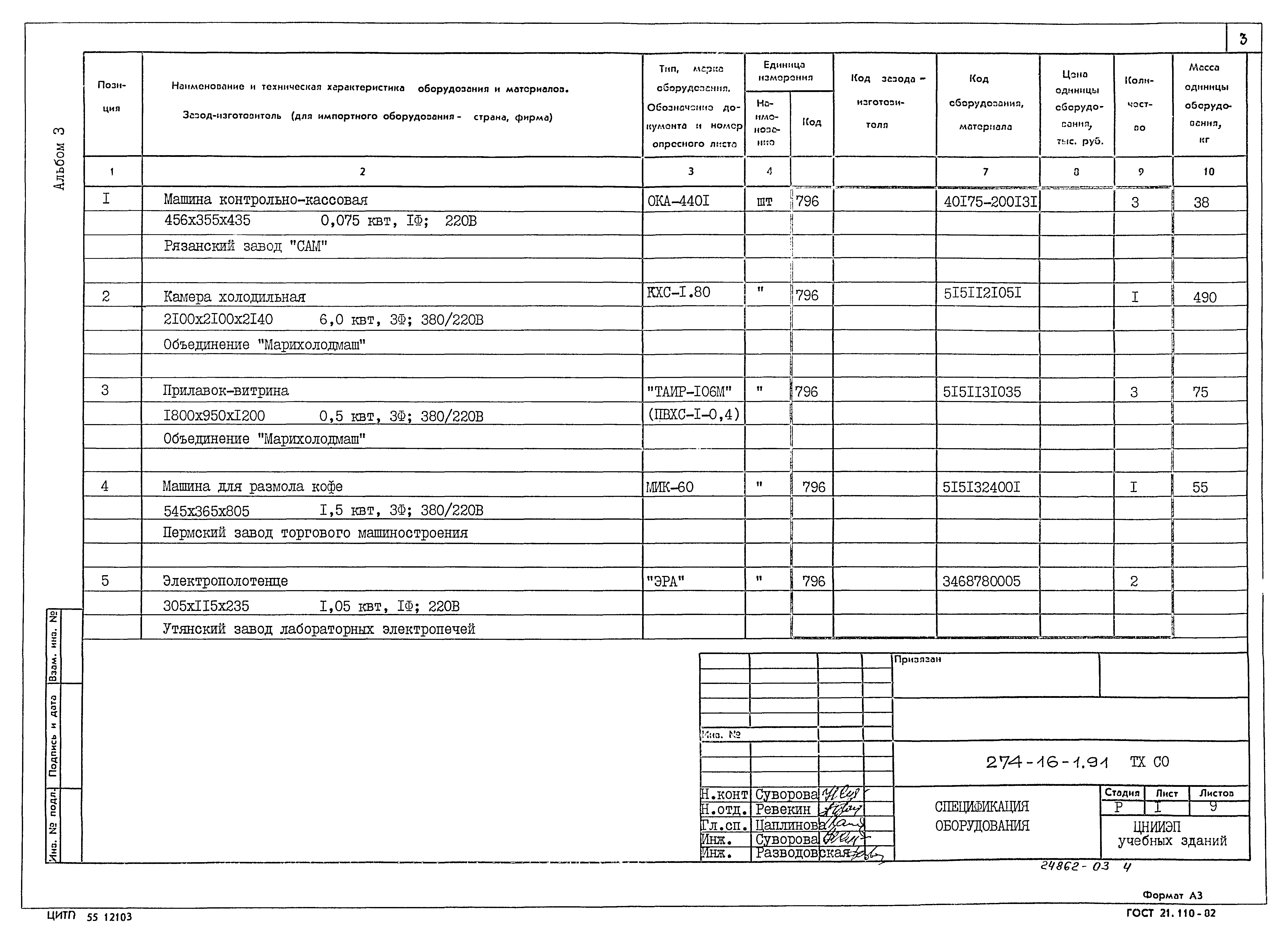 Типовой проект 274-16-1.91