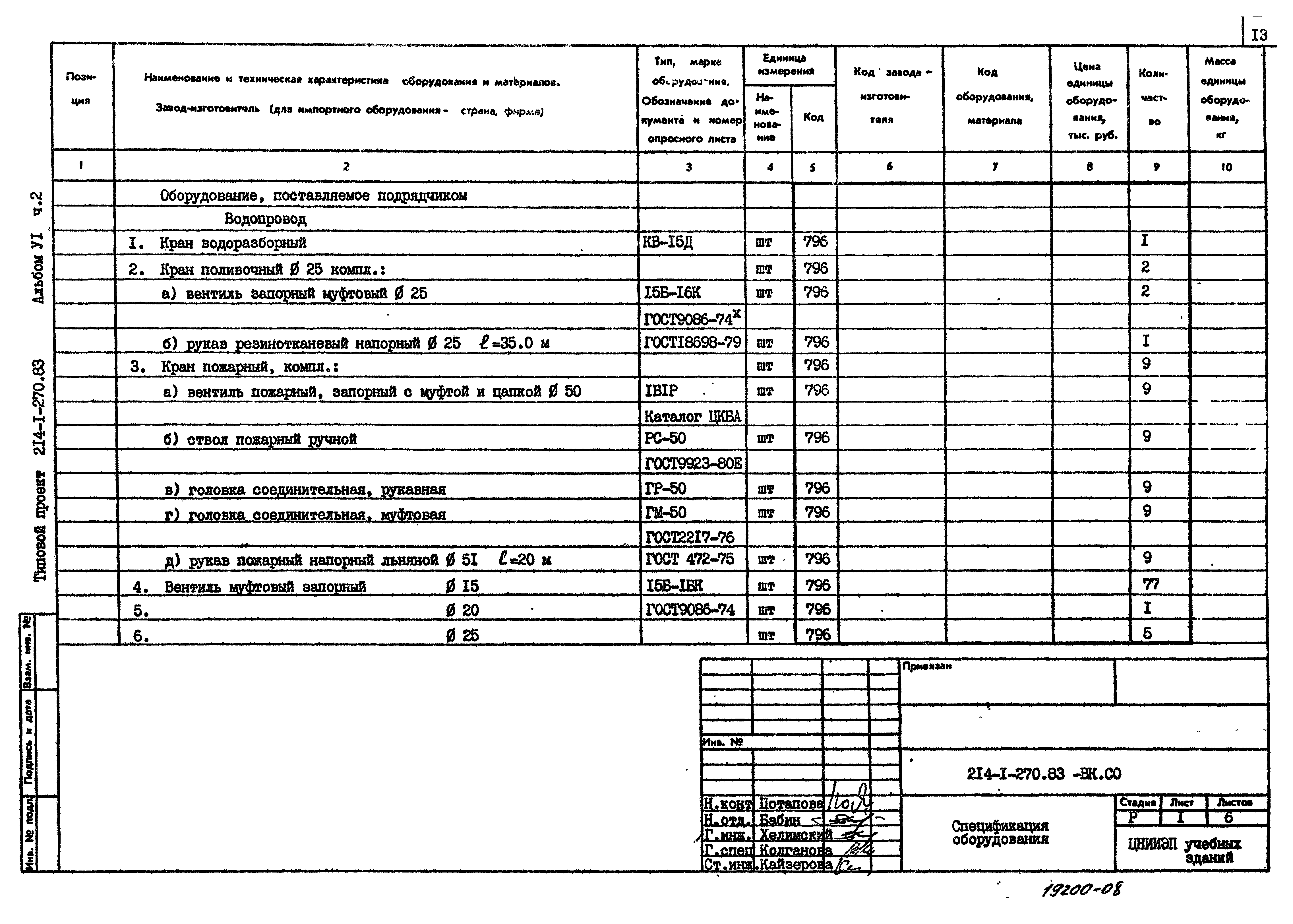 Типовой проект 214-1-270.83