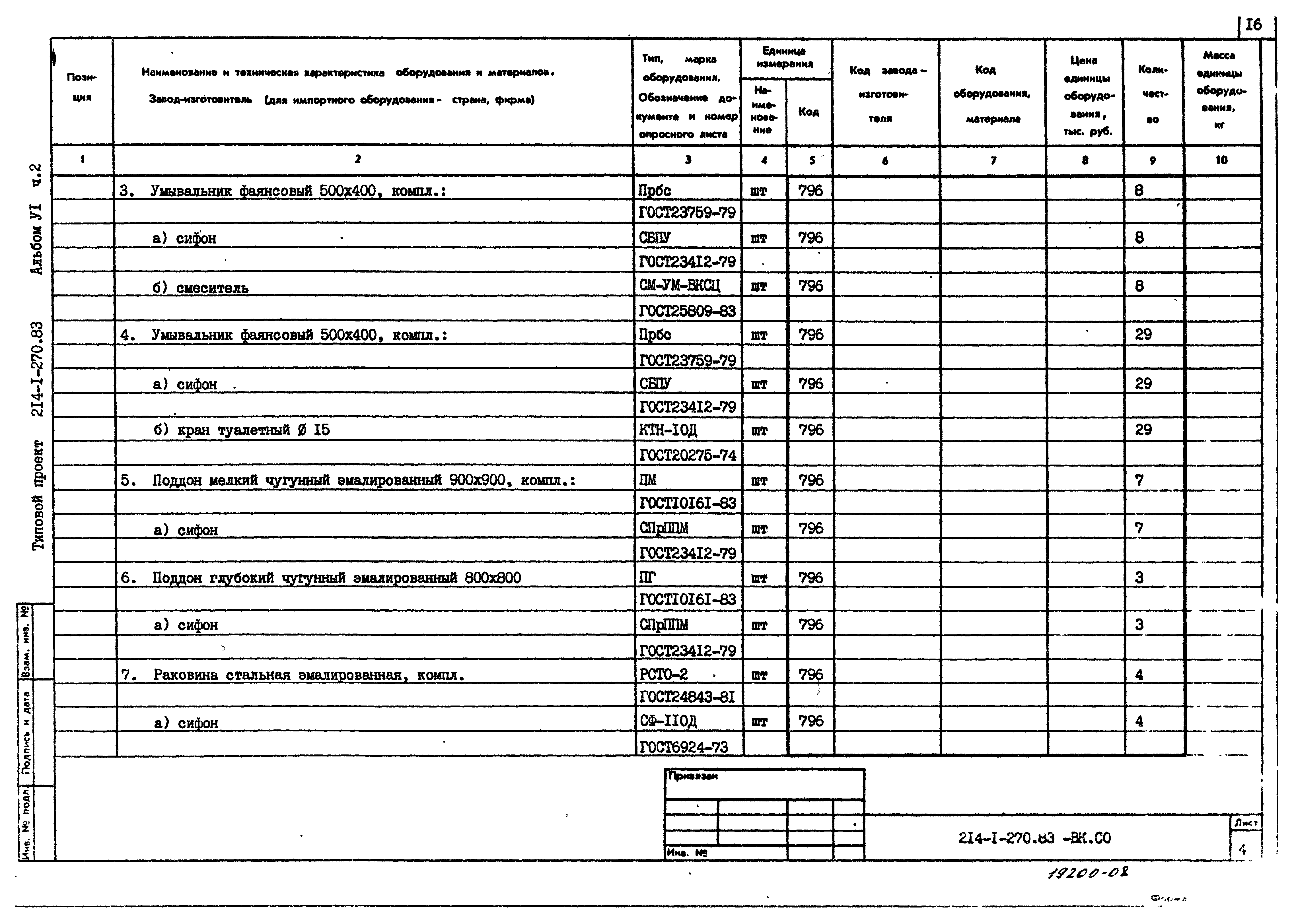Типовой проект 214-1-270.83