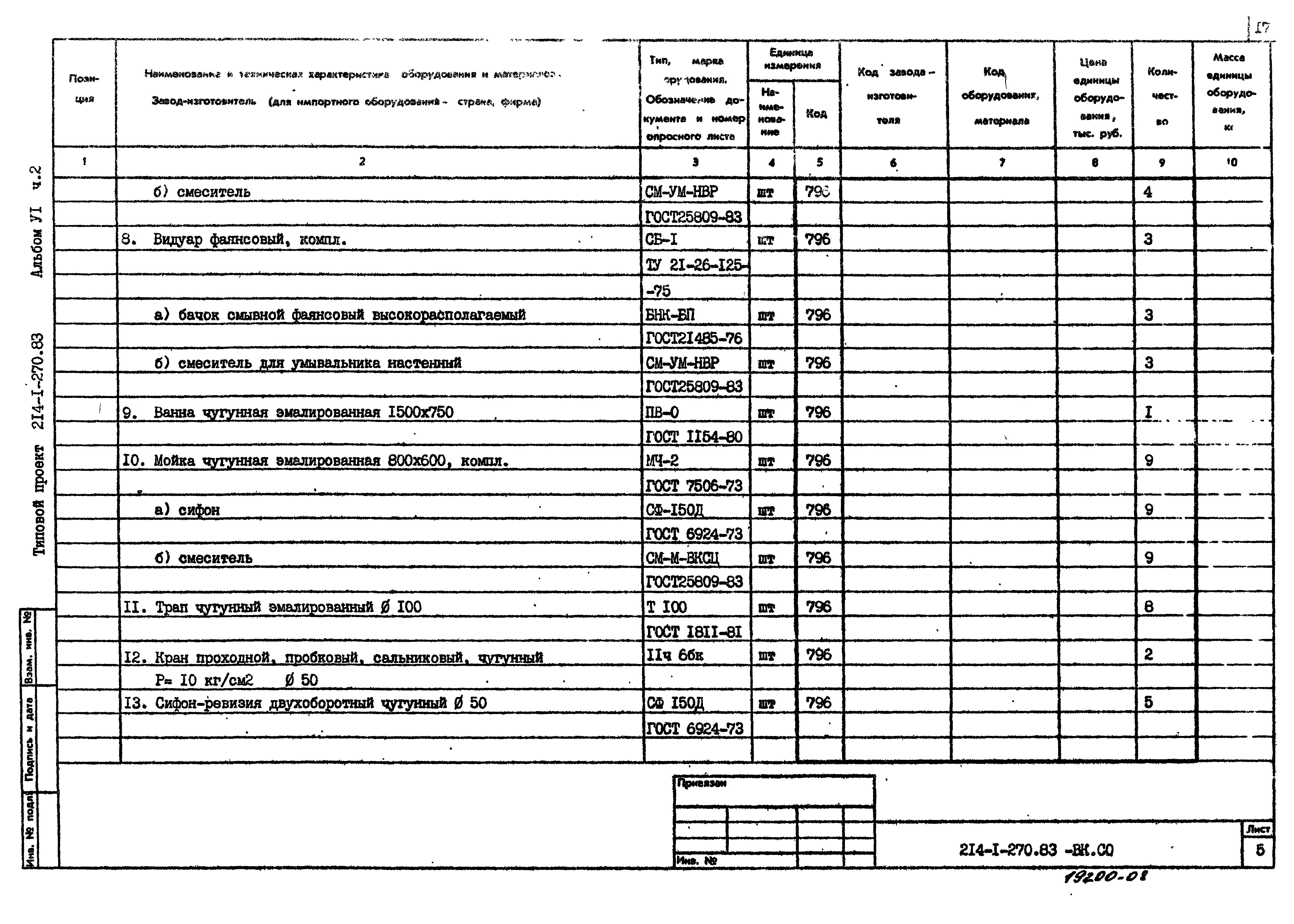 Типовой проект 214-1-270.83