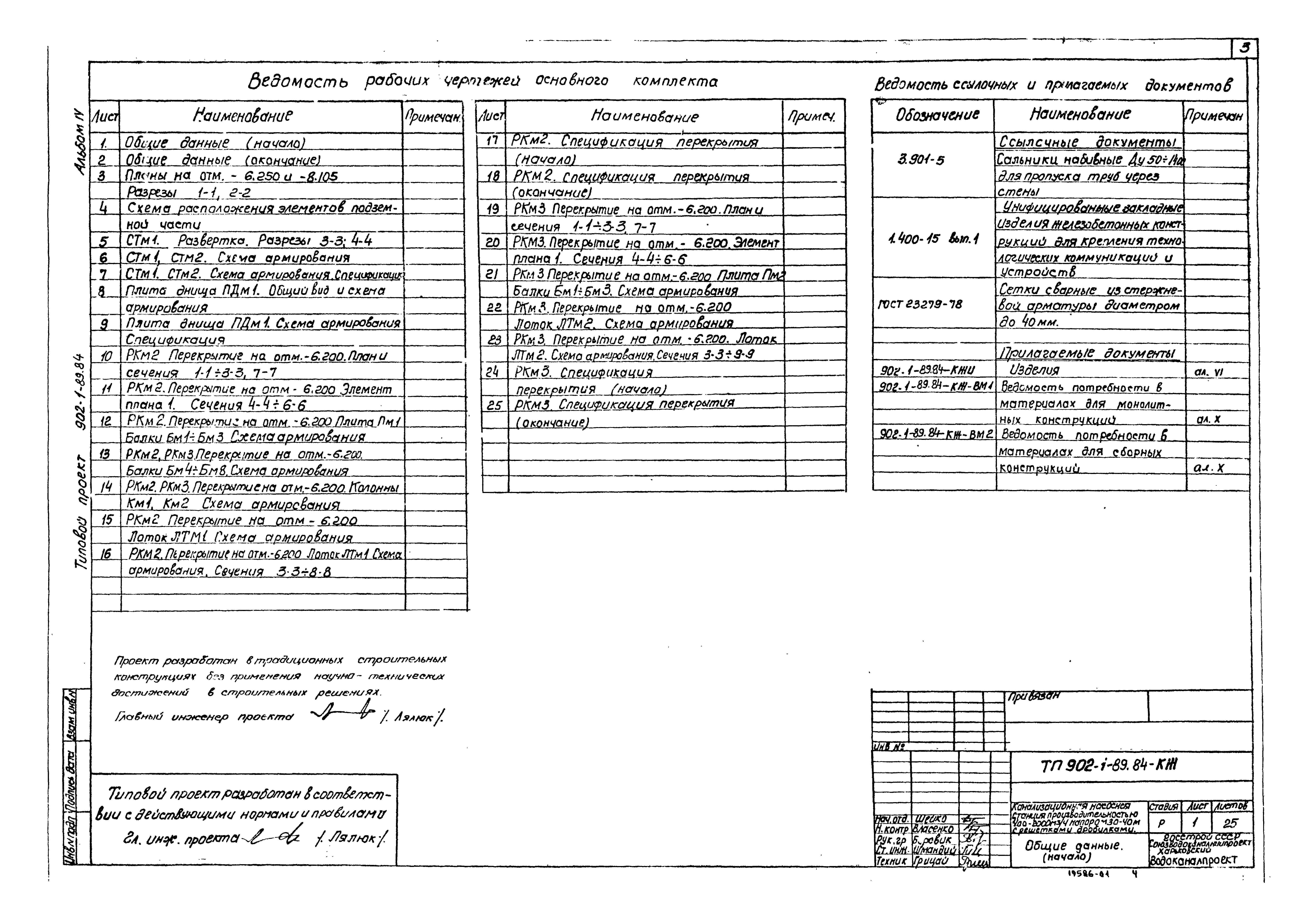 Типовой проект 902-1-89.84