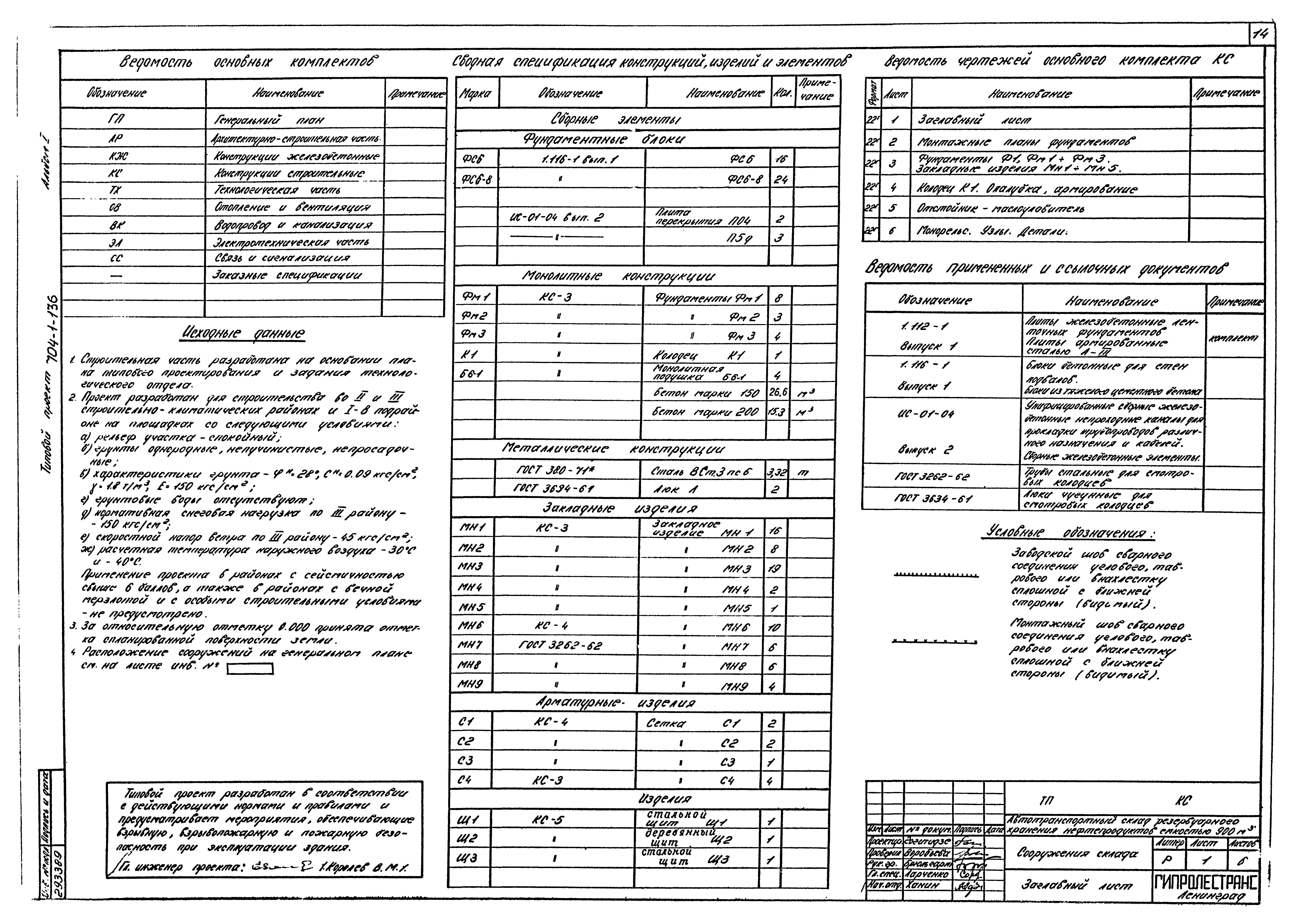 Типовой проект 704-1-136