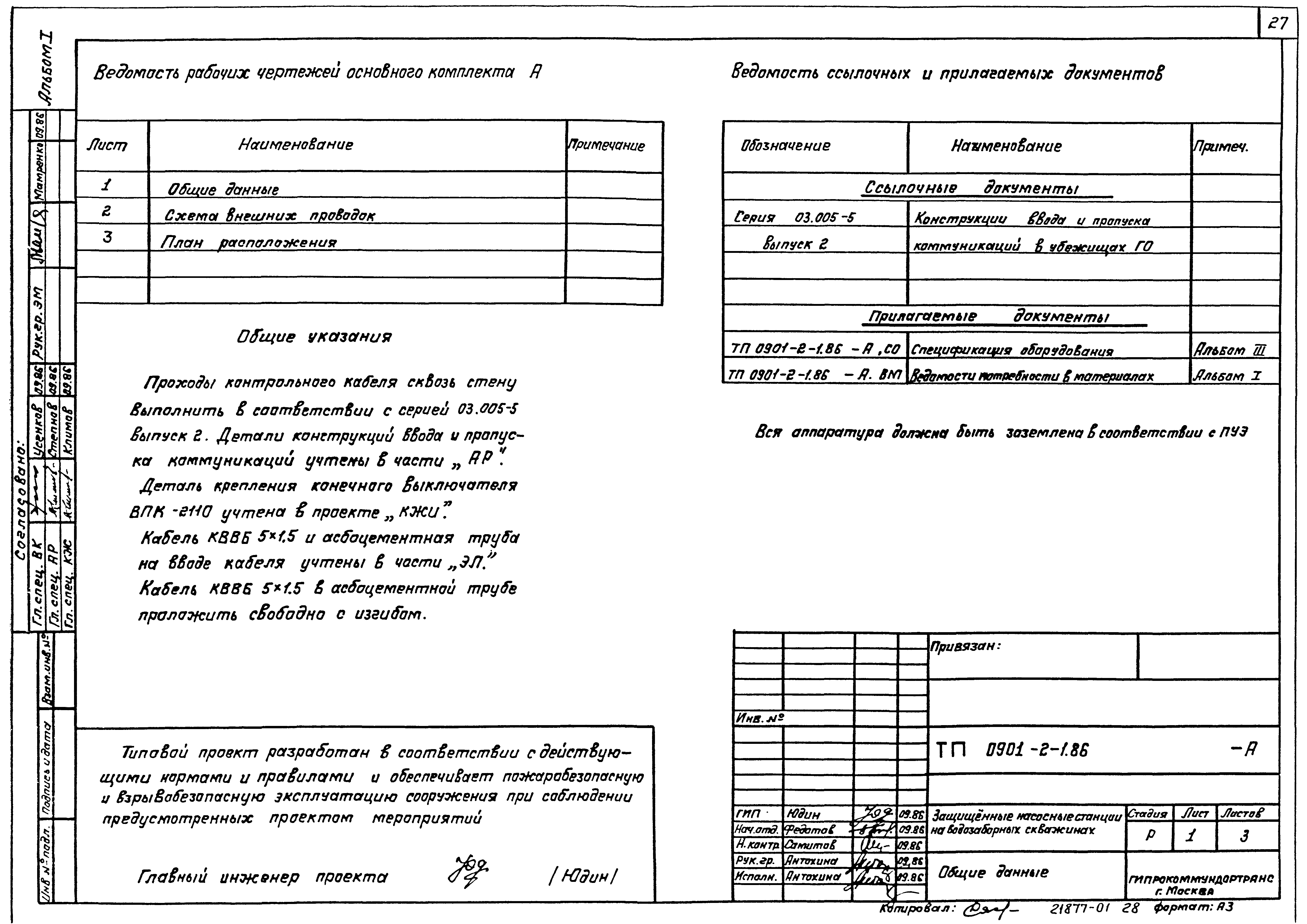 Типовой проект 0901-2-1.86