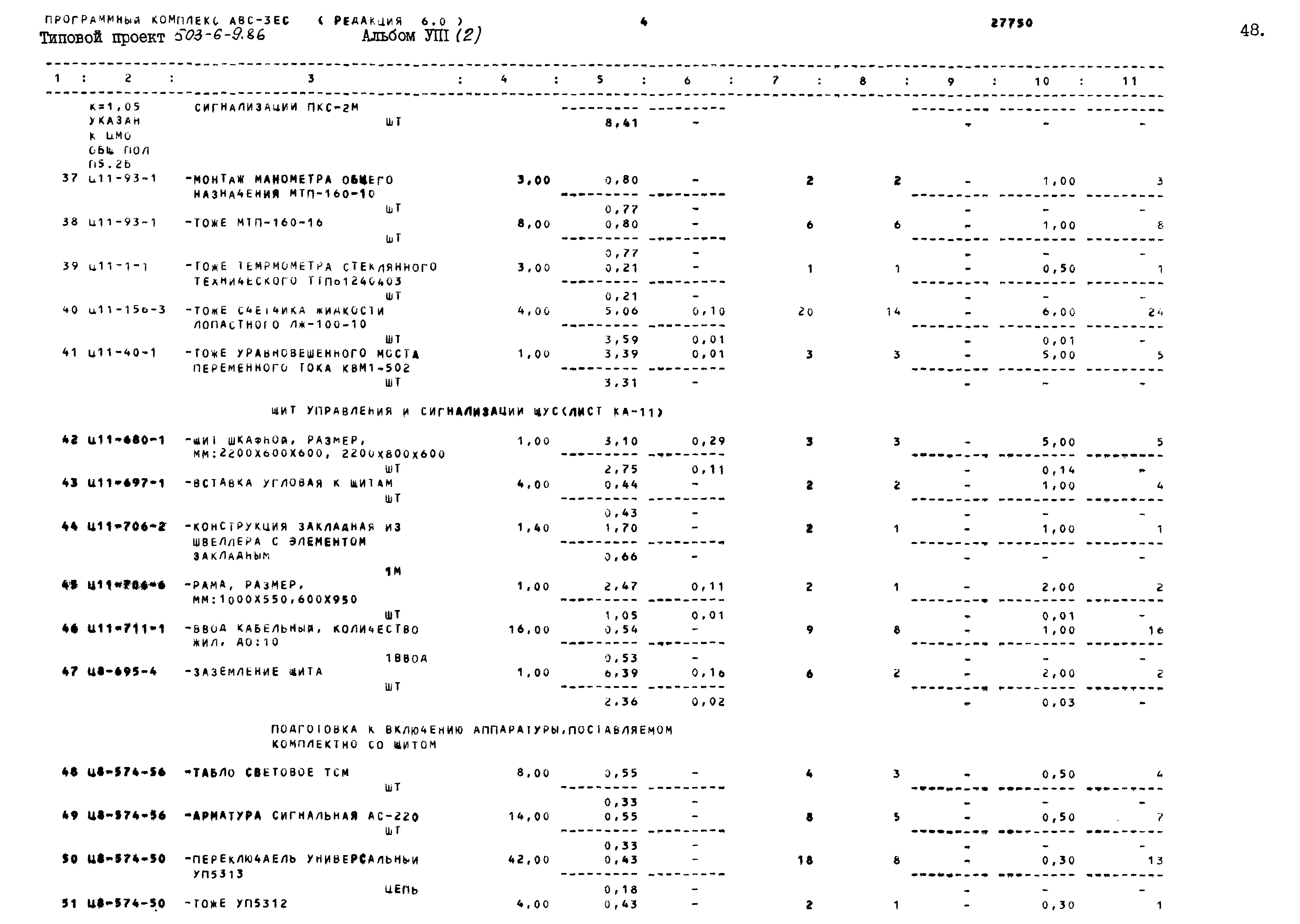 Типовой проект 503-6-9.86