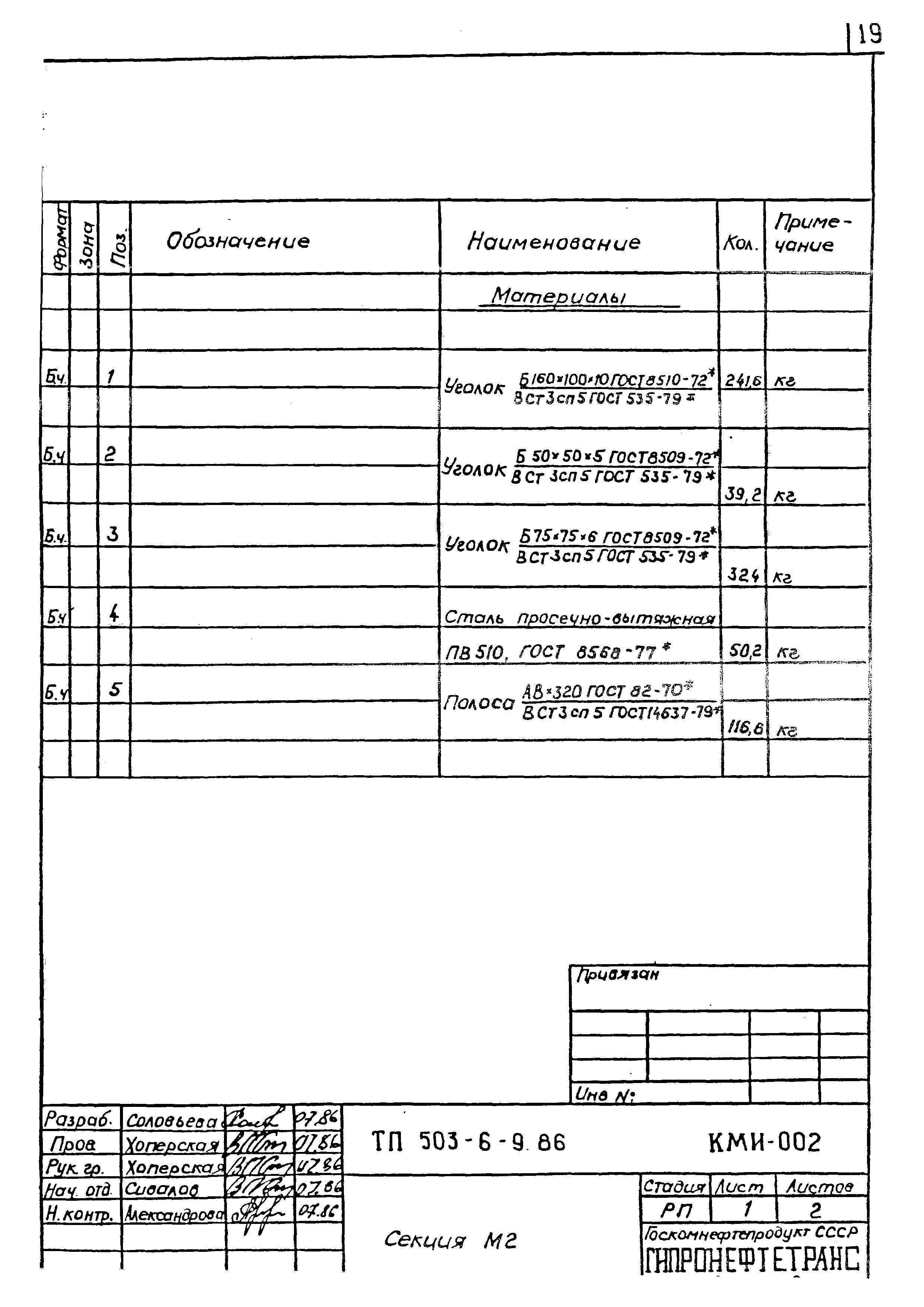Типовой проект 503-6-9.86