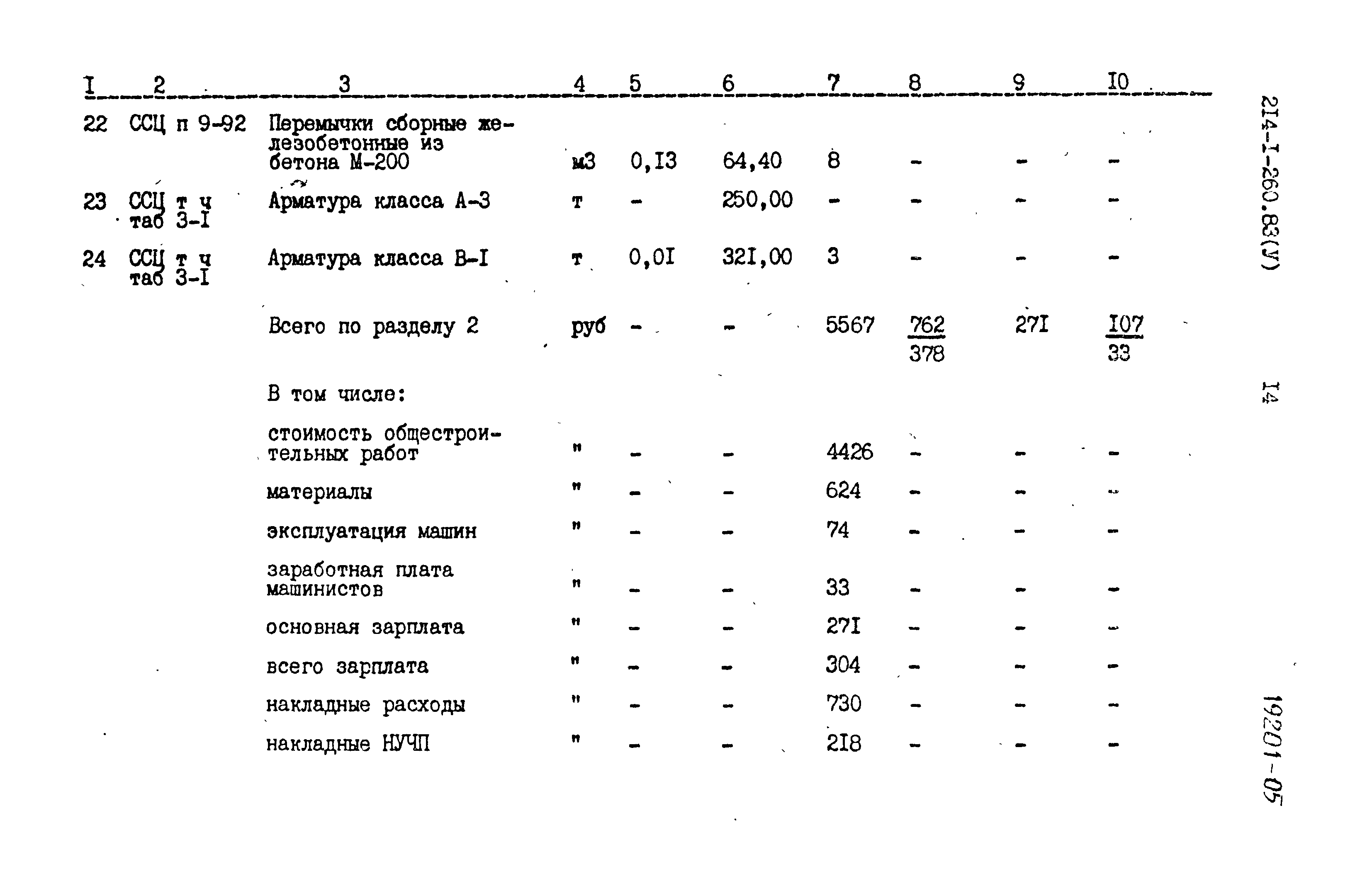 Типовой проект 214-1-260.83