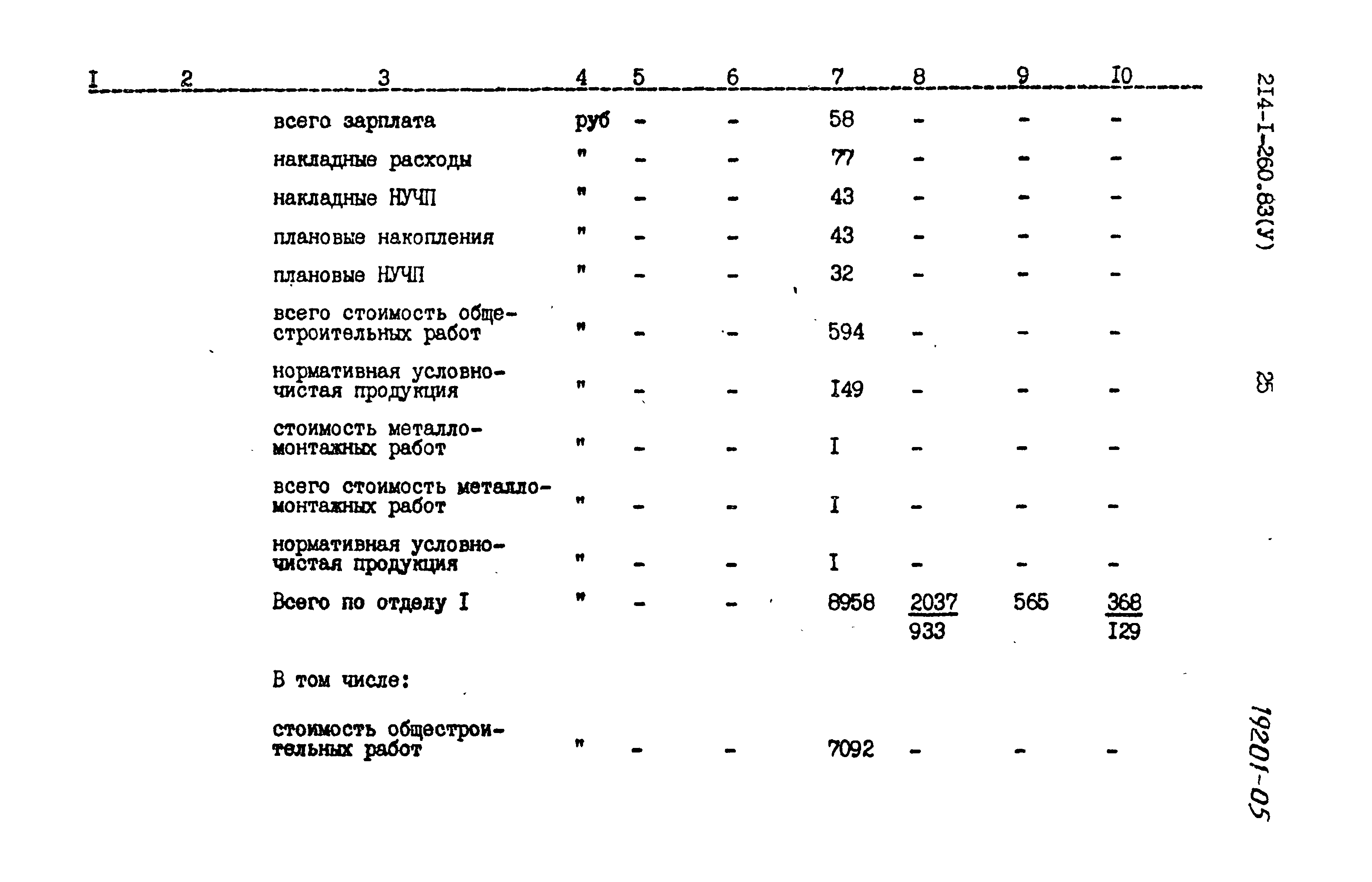 Типовой проект 214-1-260.83