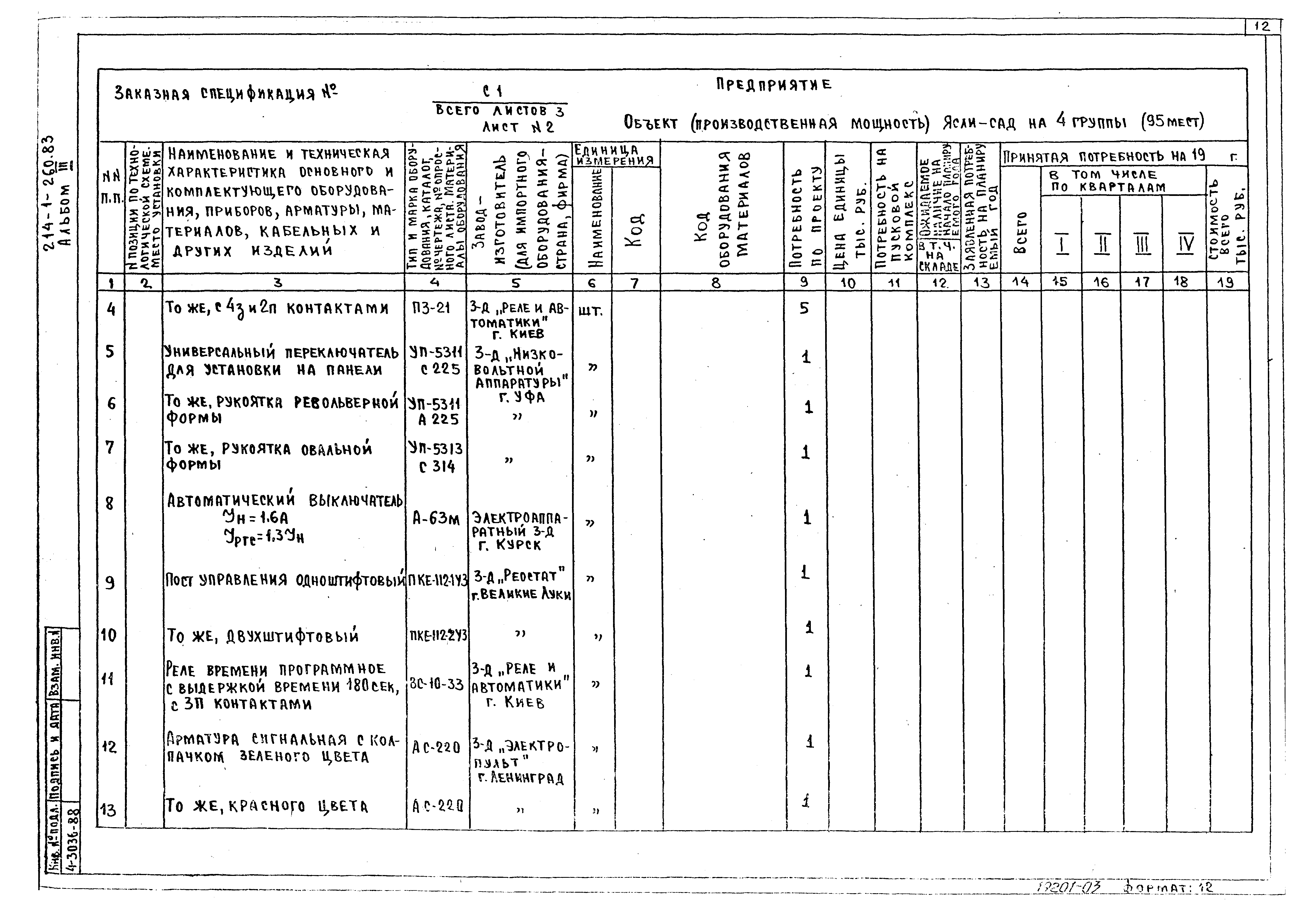 Типовой проект 214-1-260.83