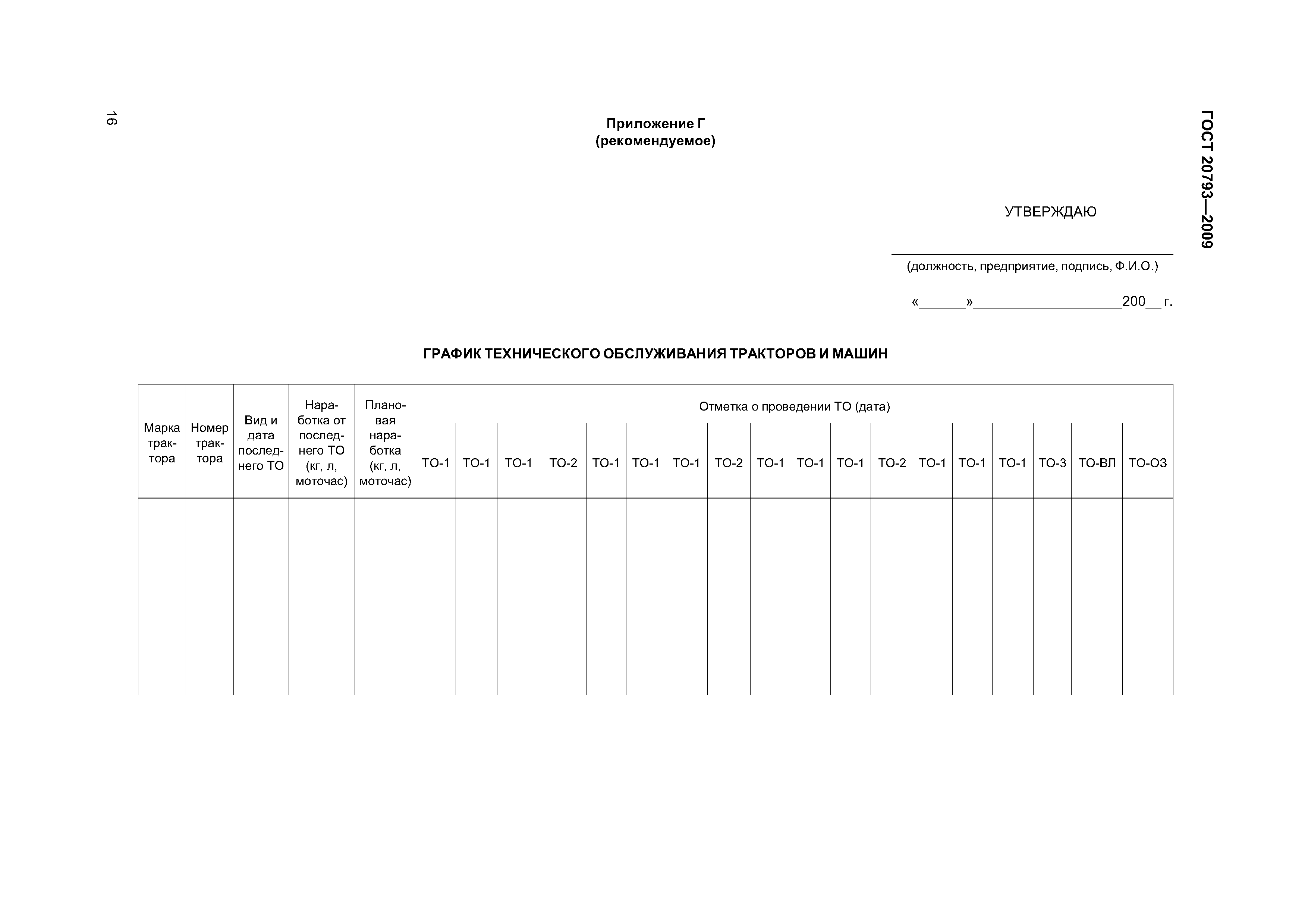 Скачать ГОСТ 20793-2009 Тракторы и машины сельскохозяйственные. Техническое  обслуживание