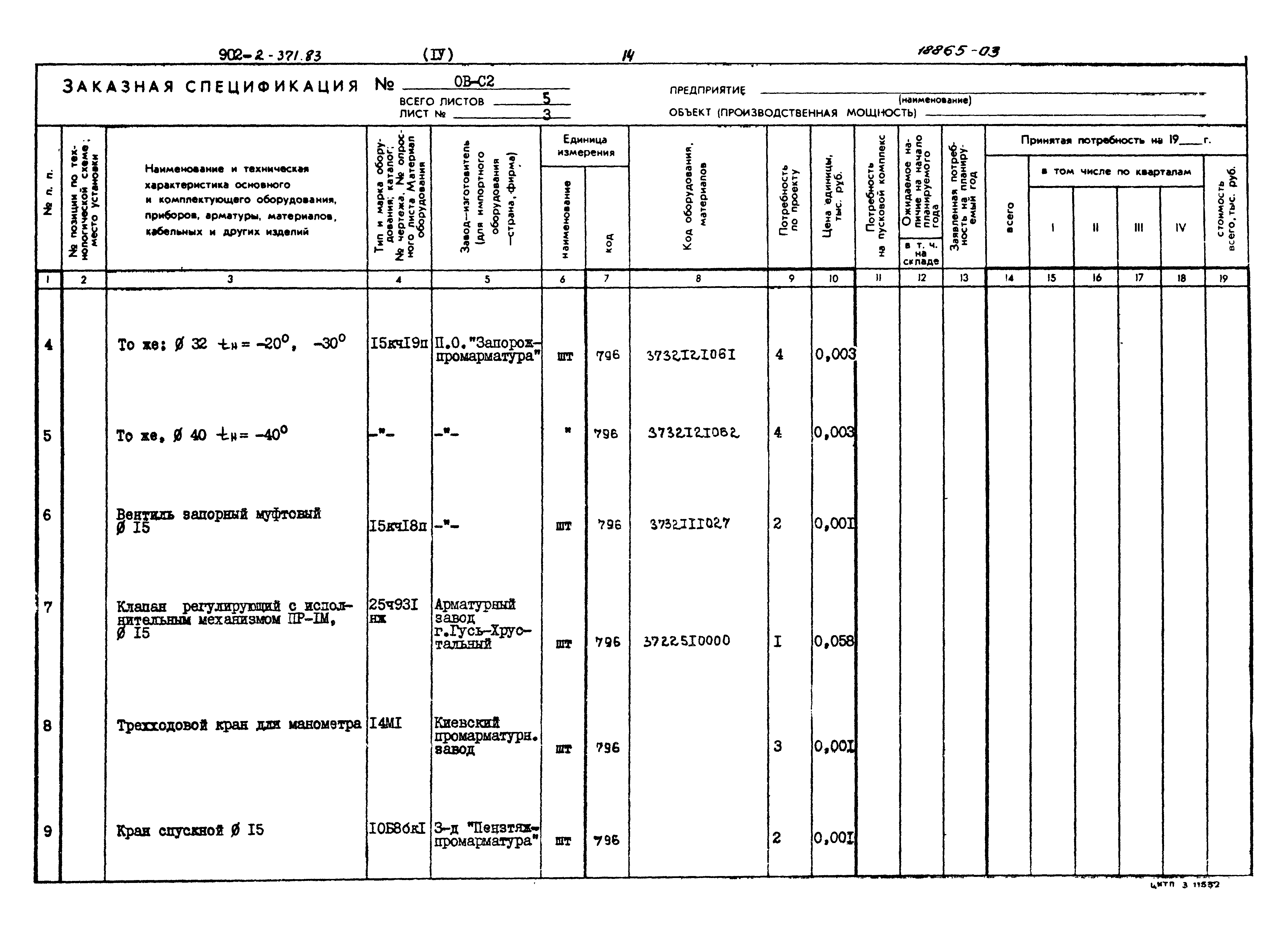 Типовой проект 902-2-371.83