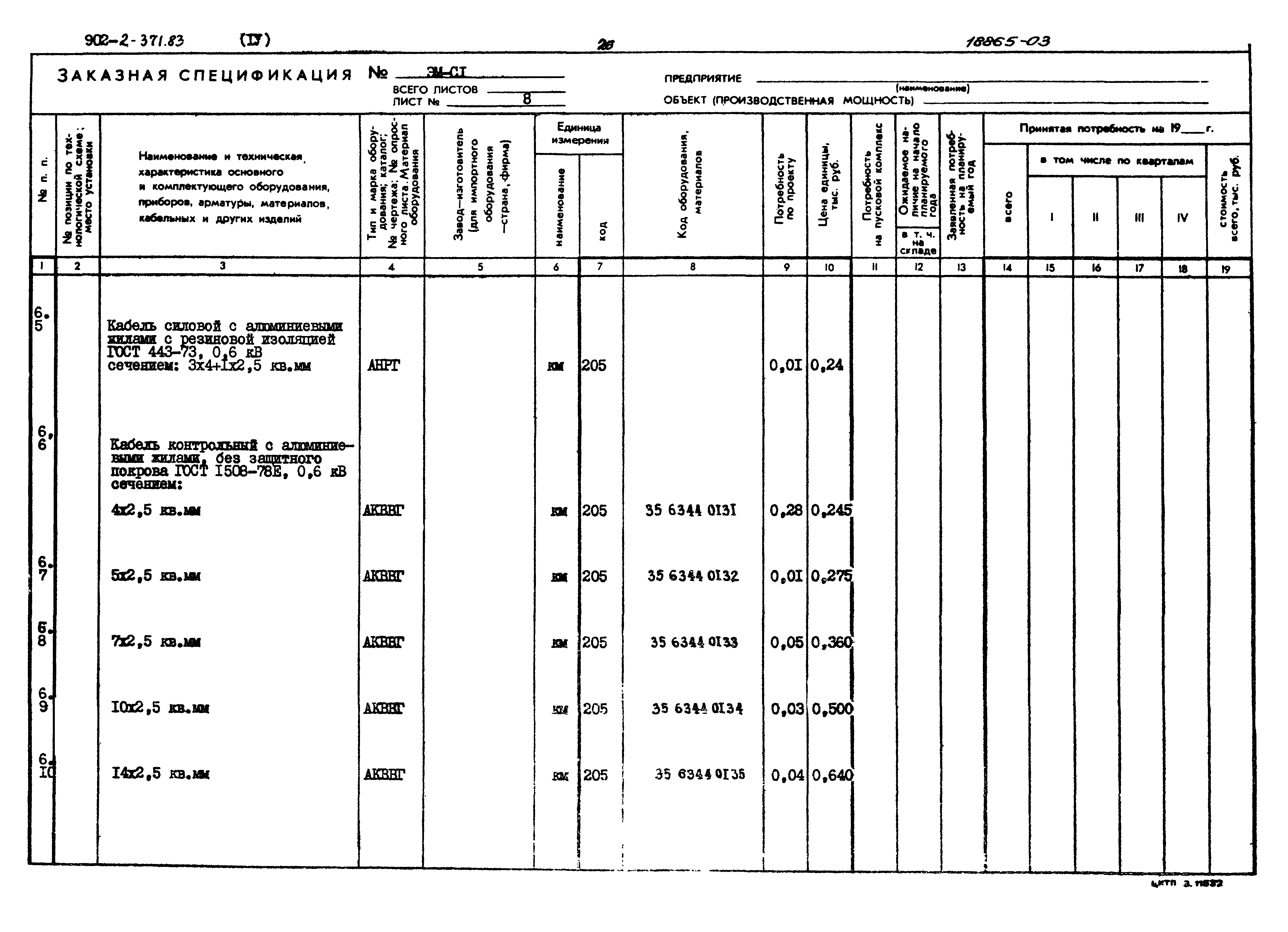 Типовой проект 902-2-371.83