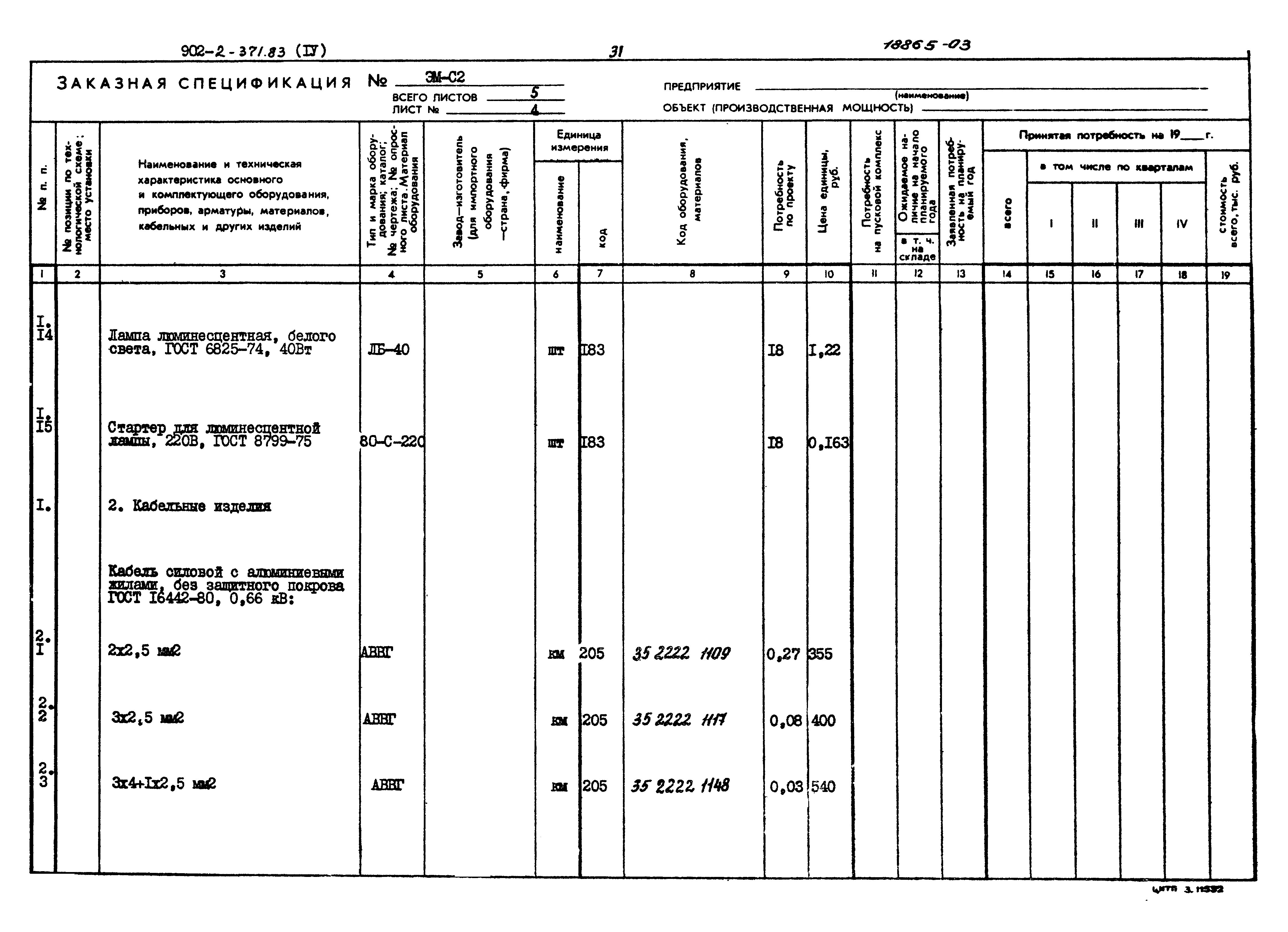 Типовой проект 902-2-371.83