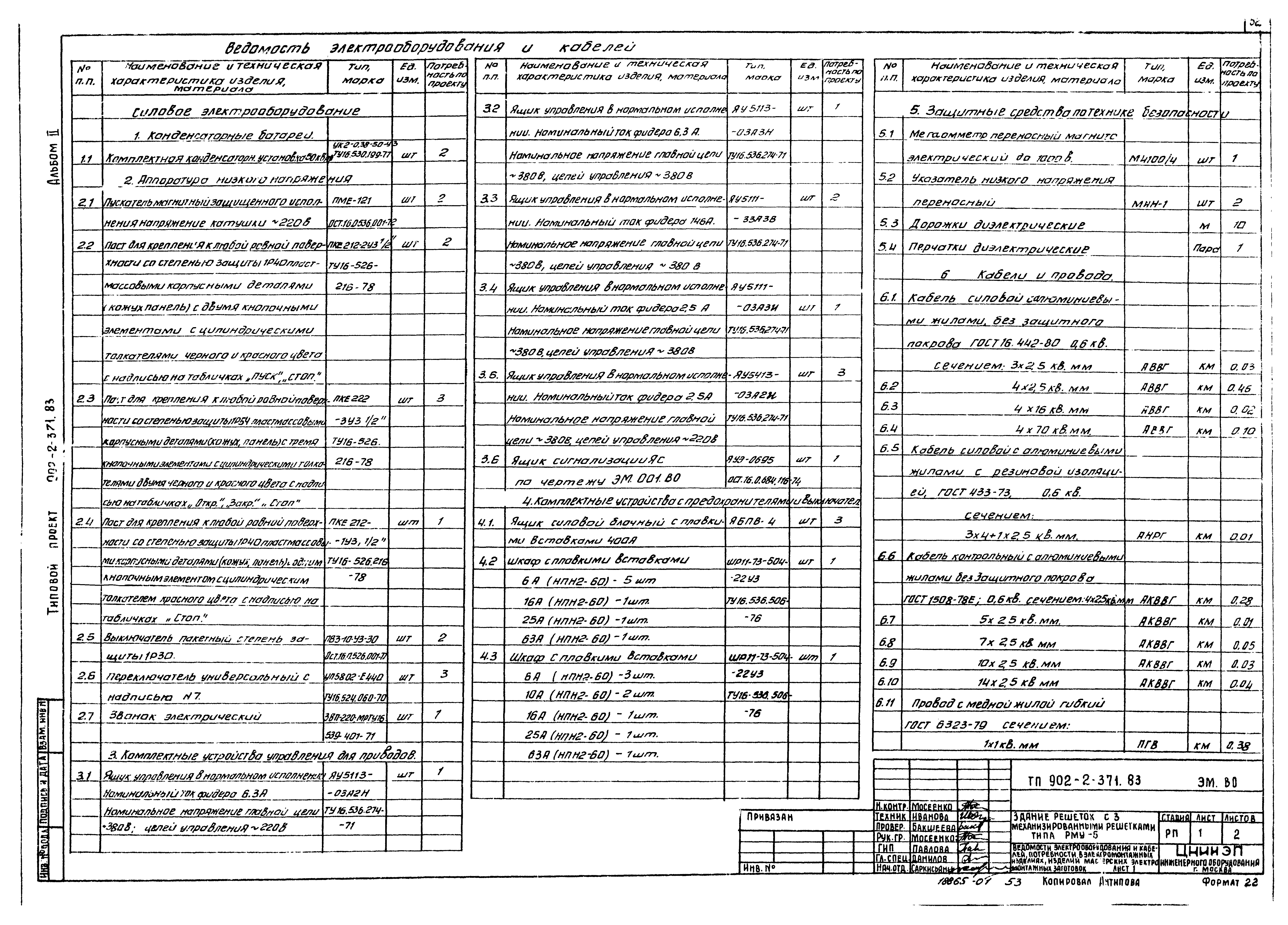 Типовой проект 902-2-371.83