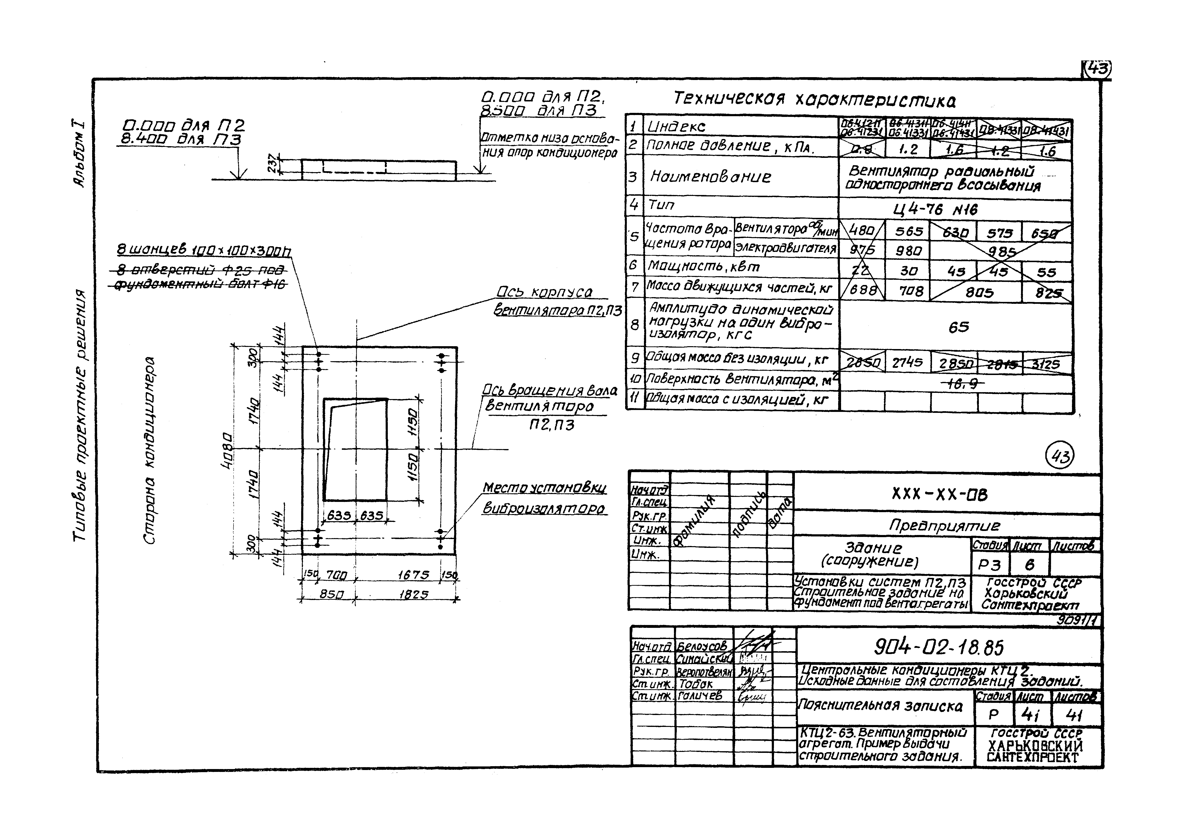 Типовые проектные решения 904-02-18.85