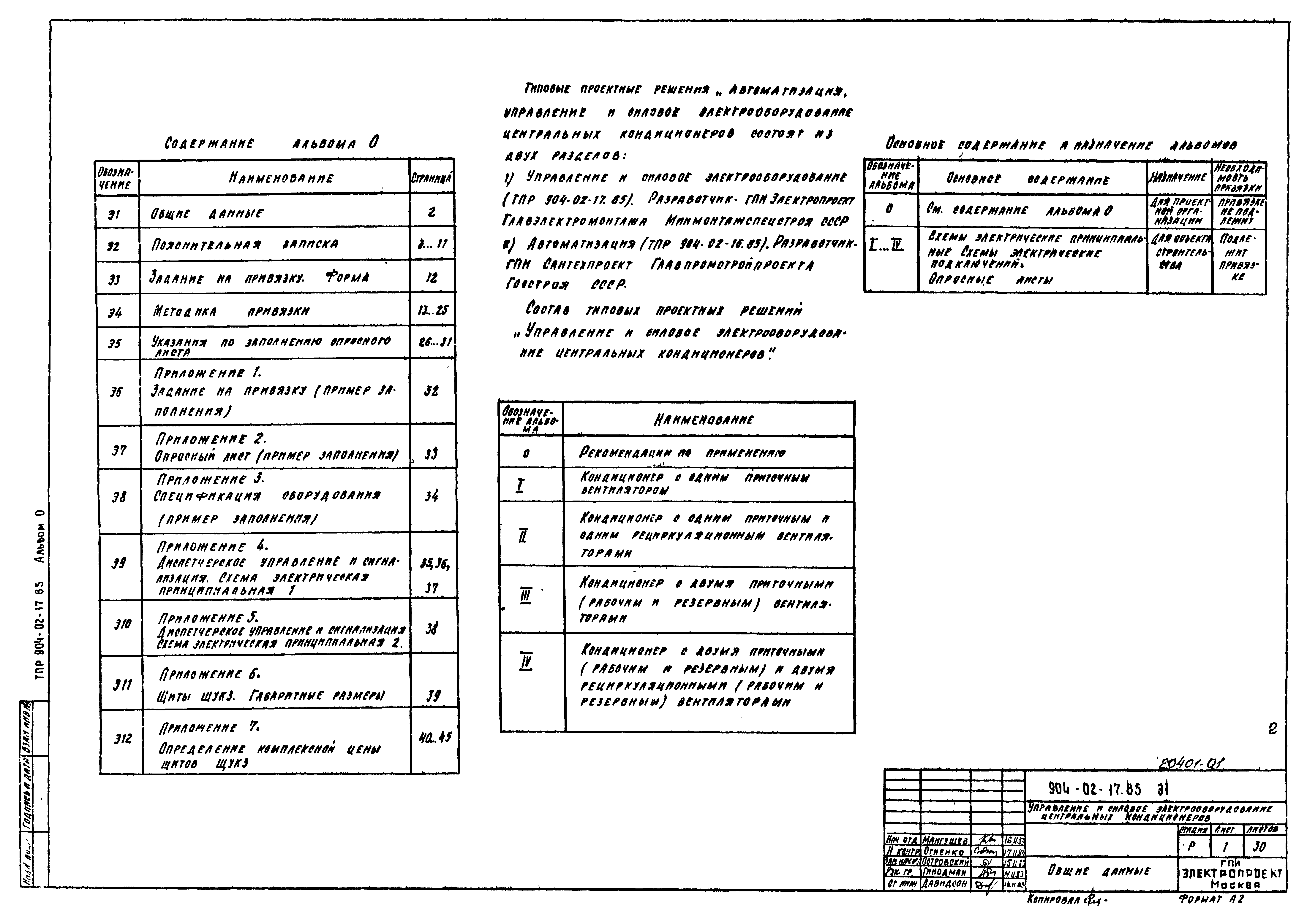Типовые проектные решения 904-02-17.85