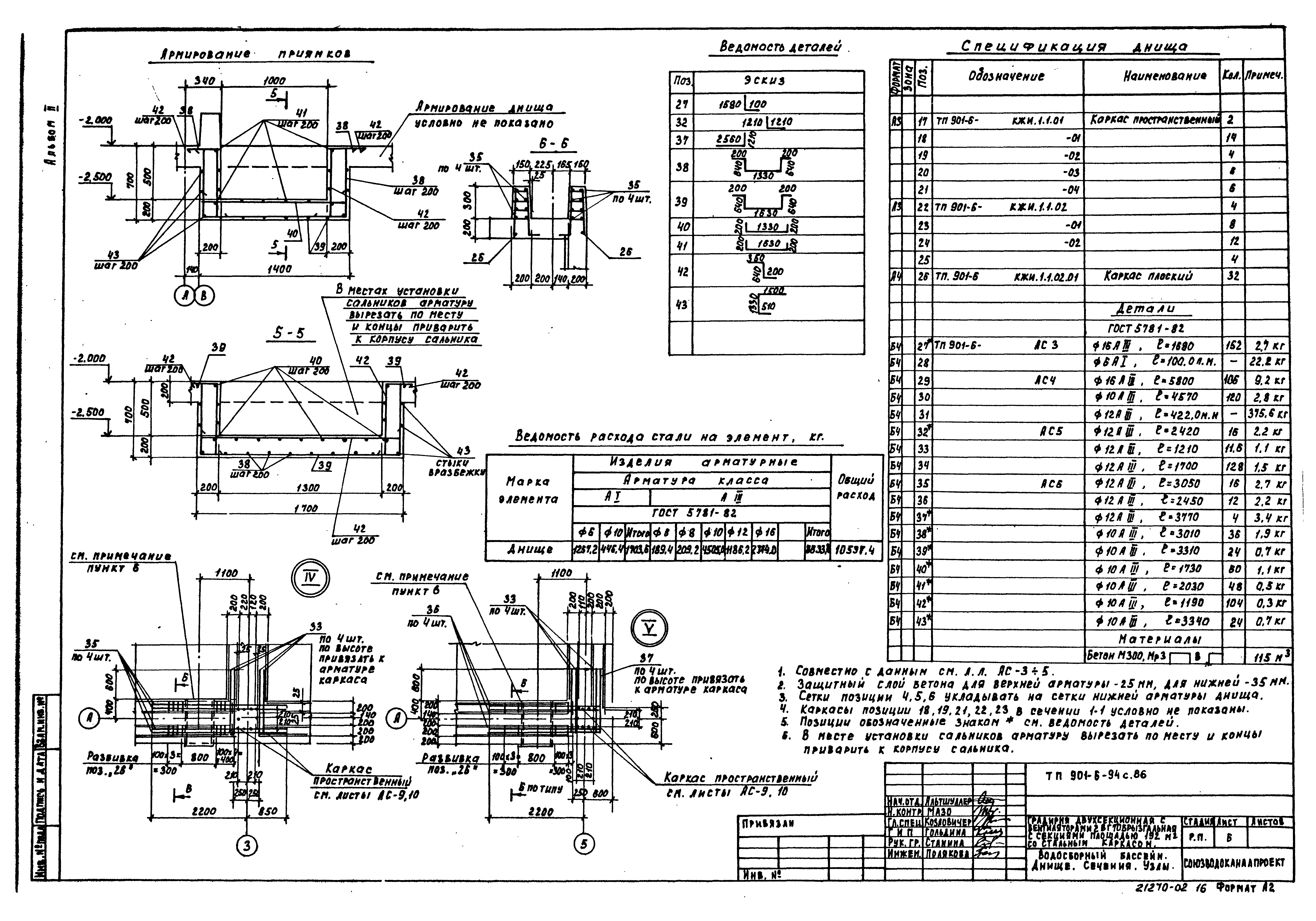 Типовой проект 901-6-94с.86