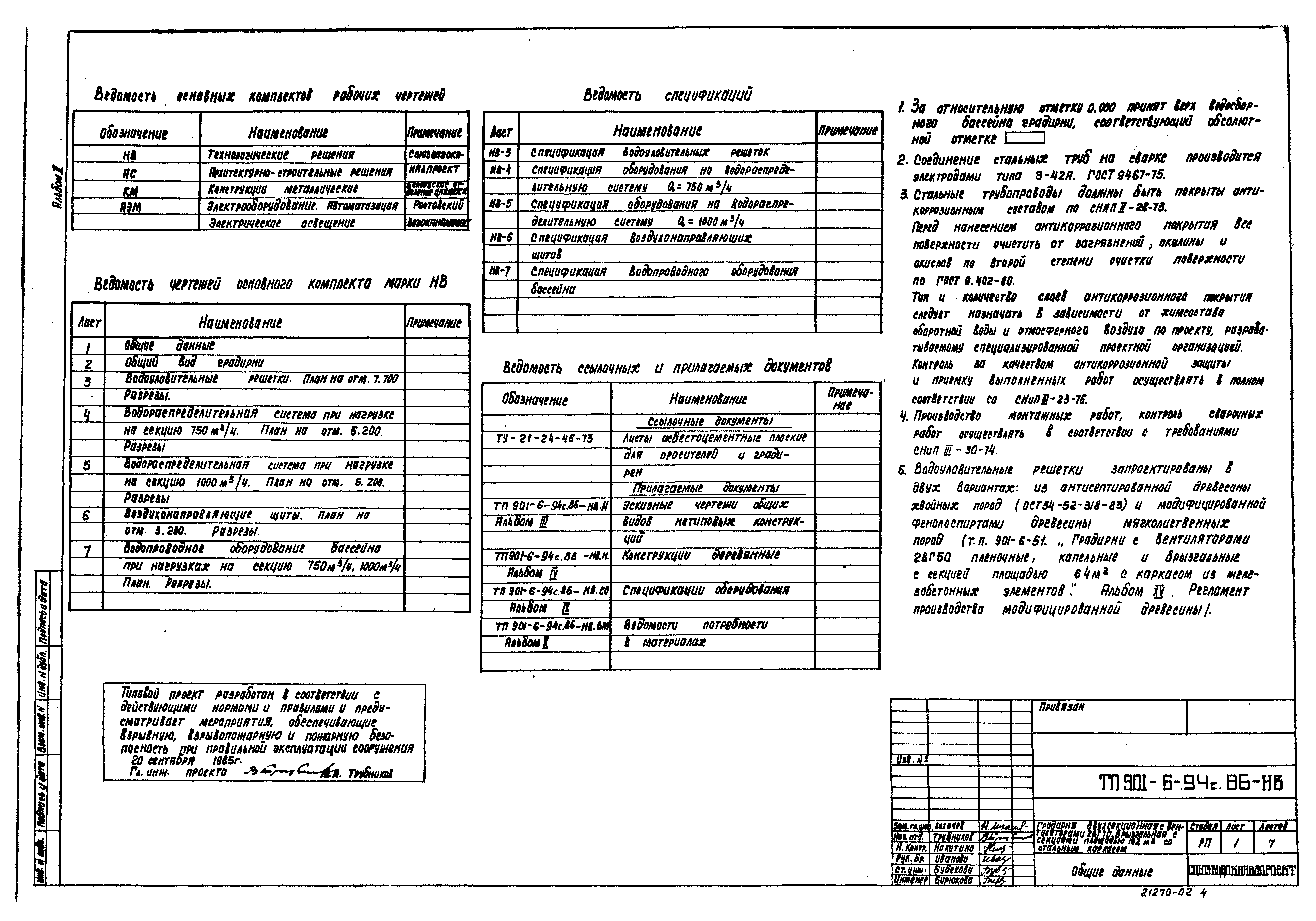 Типовой проект 901-6-94с.86