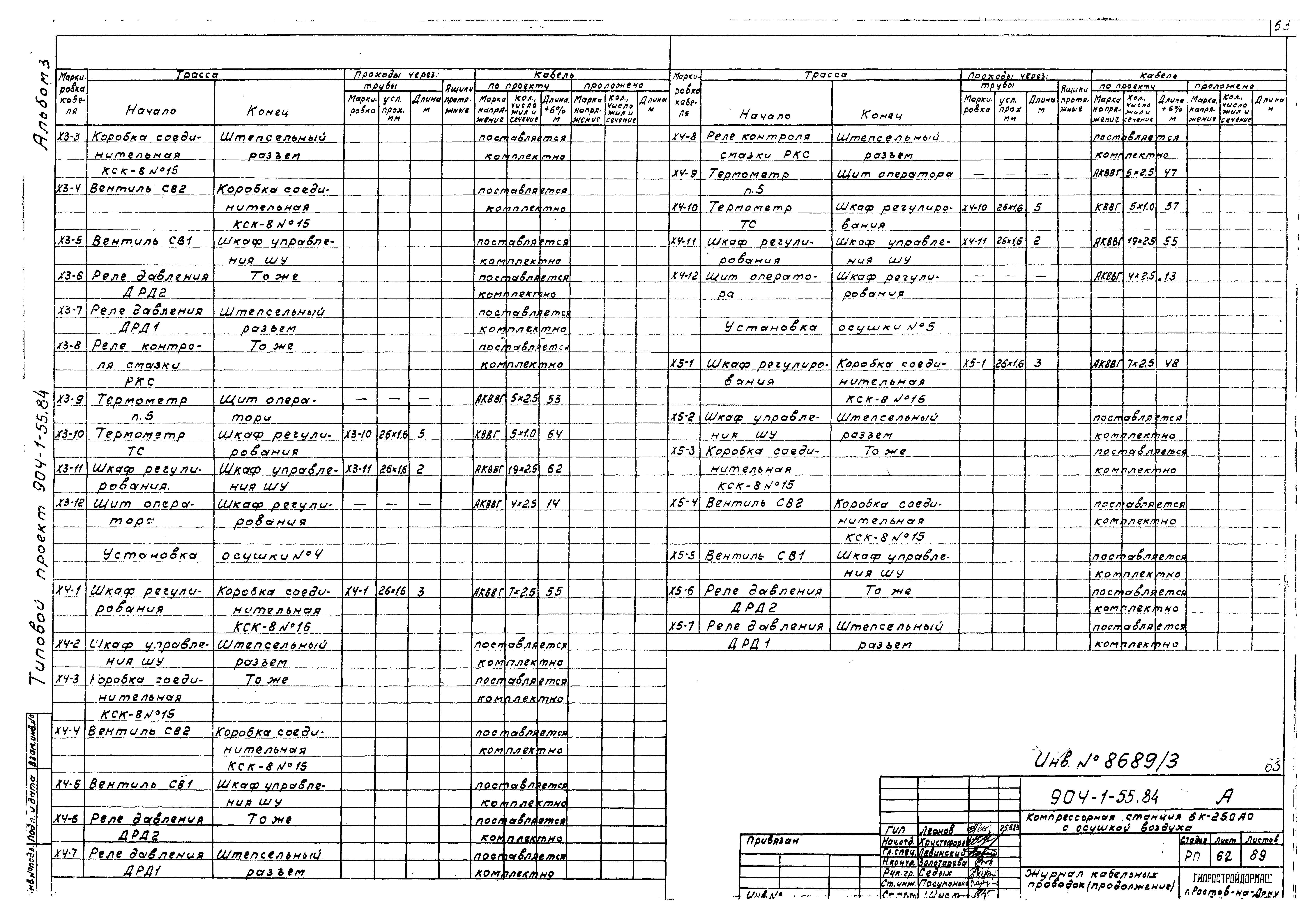Типовой проект 904-1-55.84
