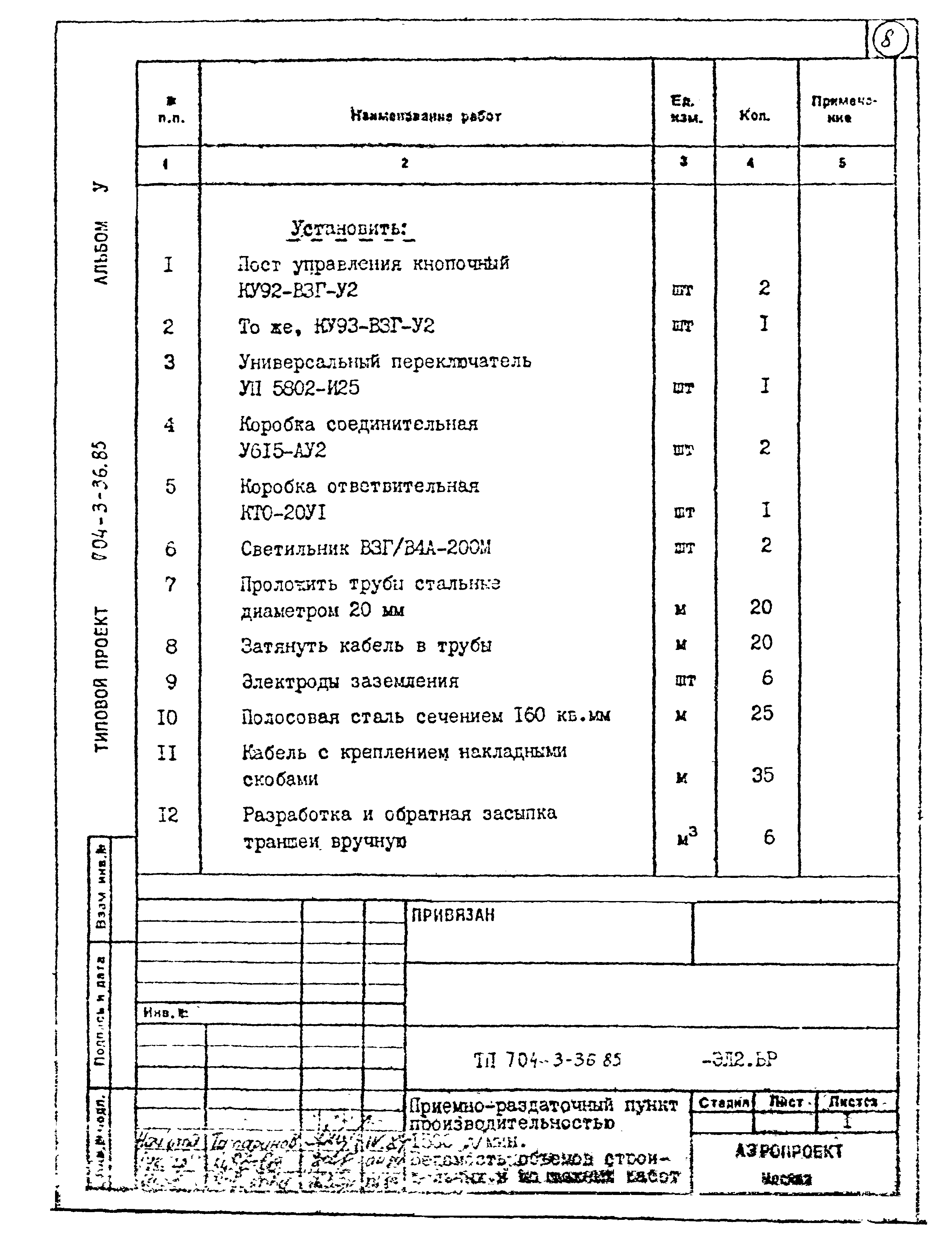 Типовой проект 704-3-36.85