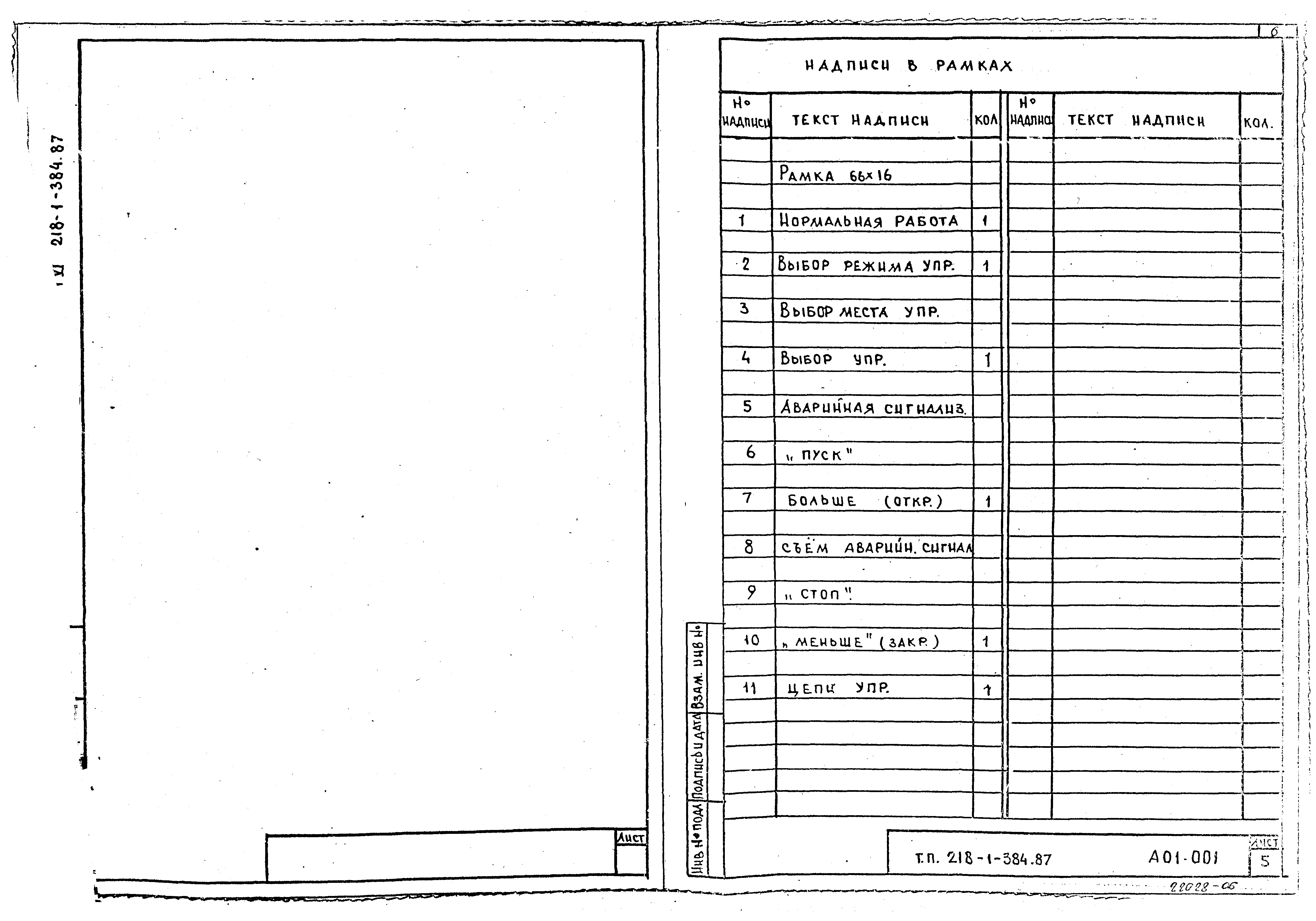 Типовой проект 218-1-384.87