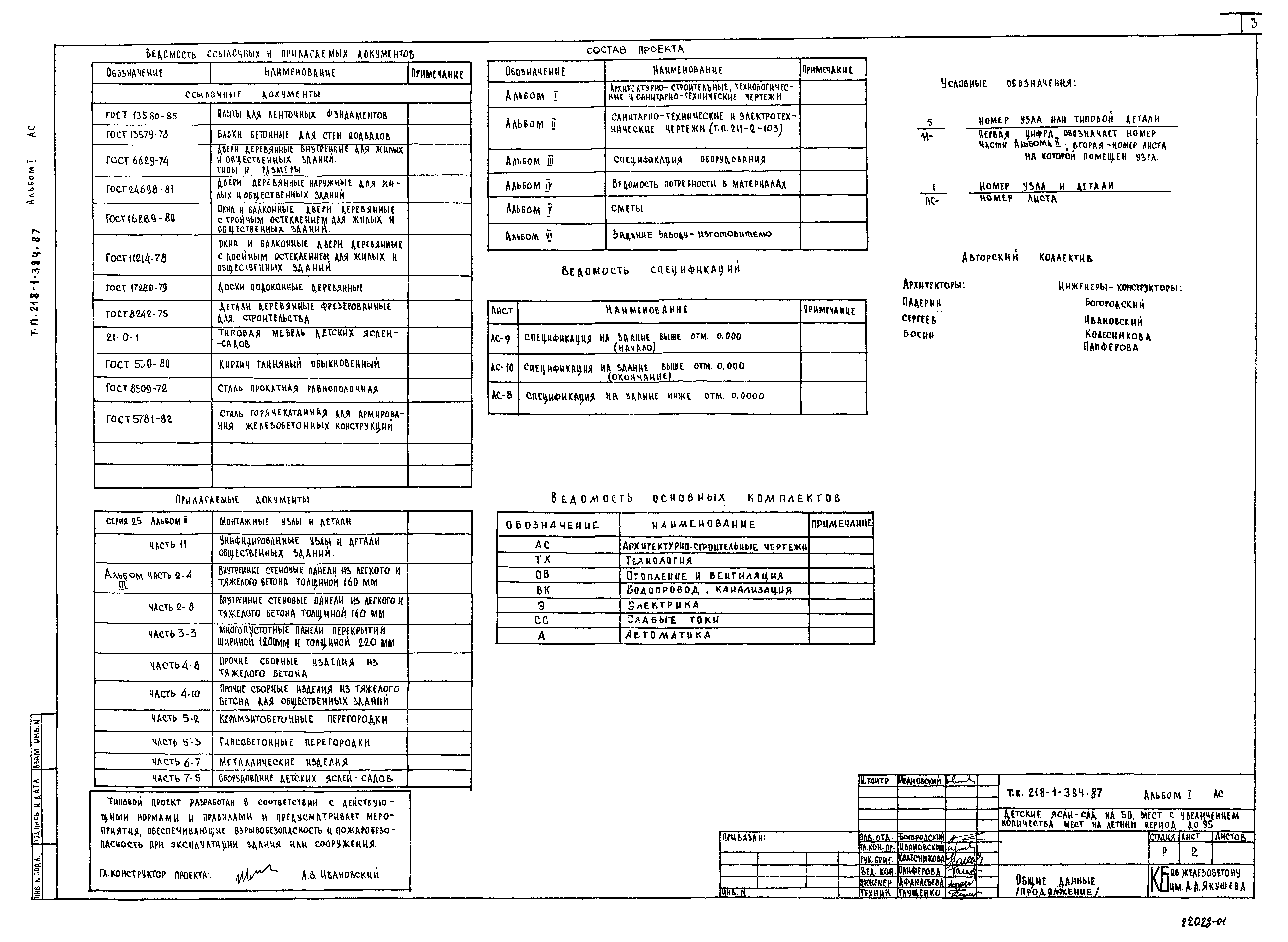 Типовой проект 218-1-384.87
