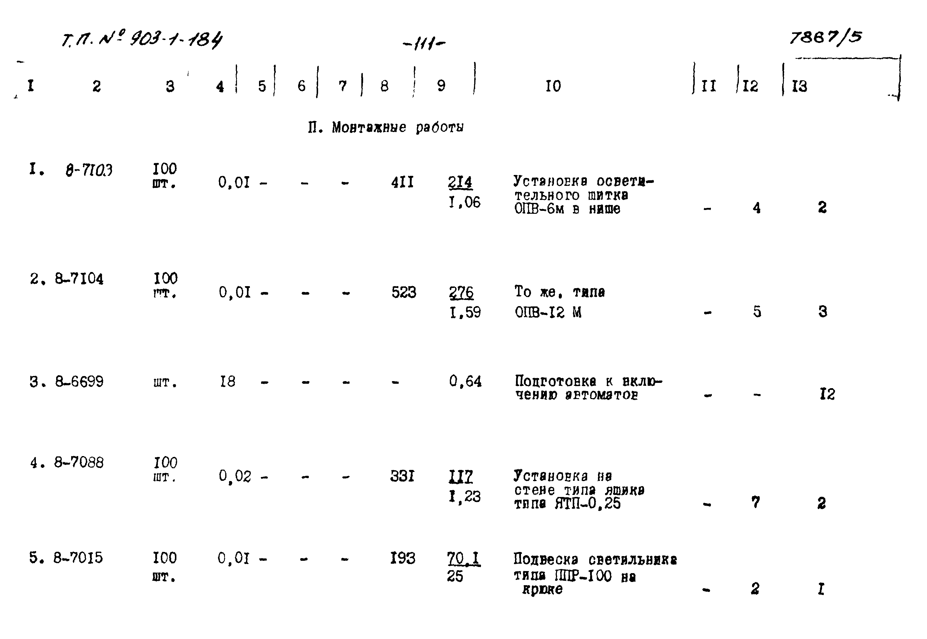 Типовой проект 903-1-184