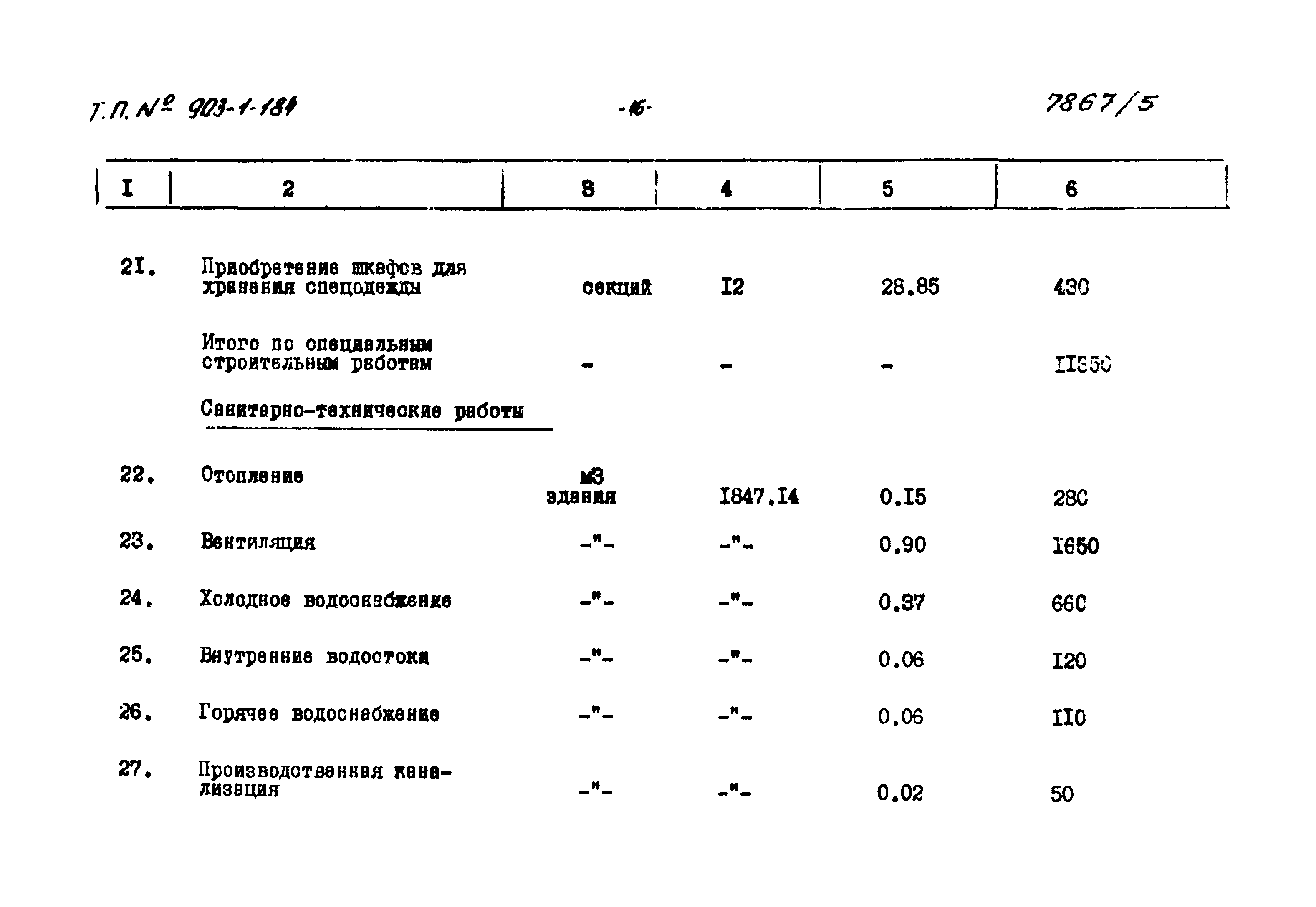 Типовой проект 903-1-184