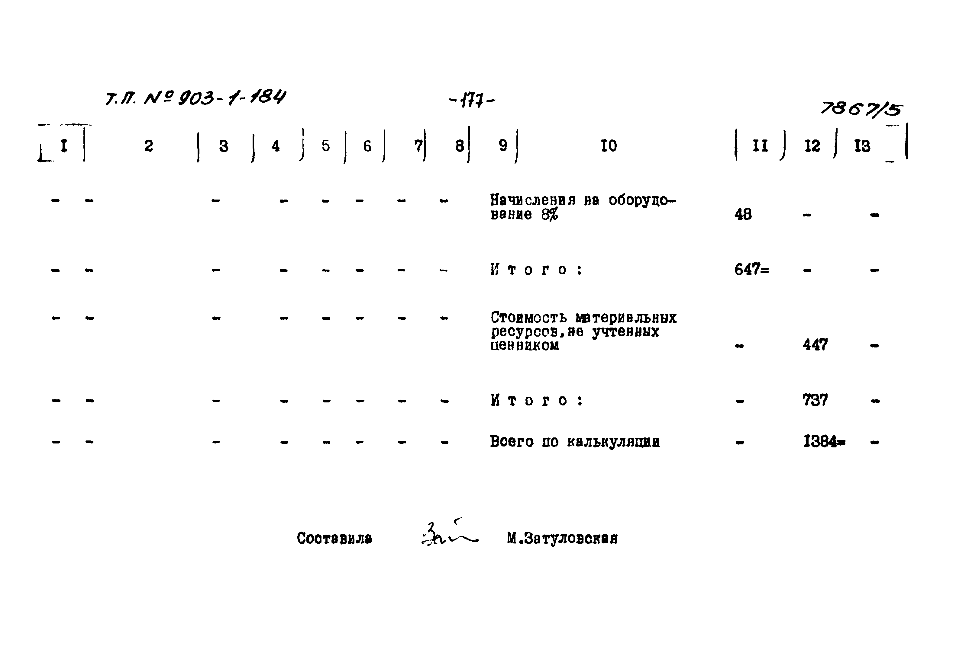 Типовой проект 903-1-184