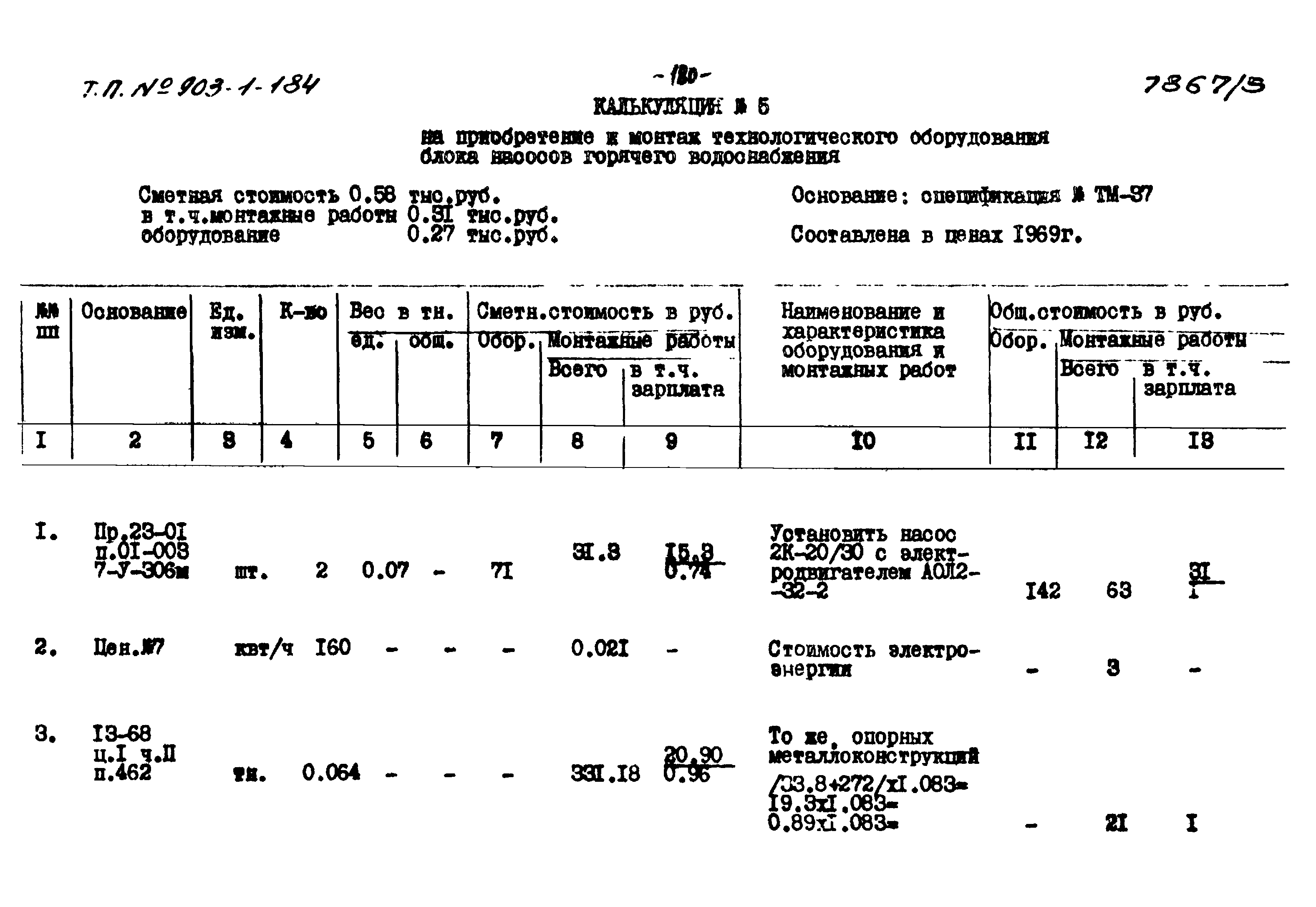 Типовой проект 903-1-184