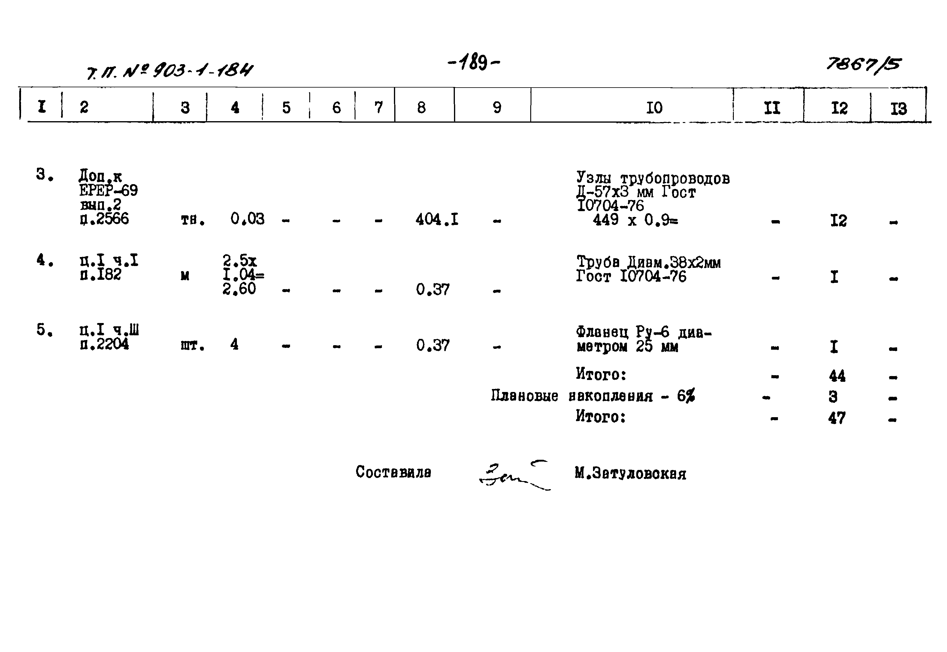 Типовой проект 903-1-184