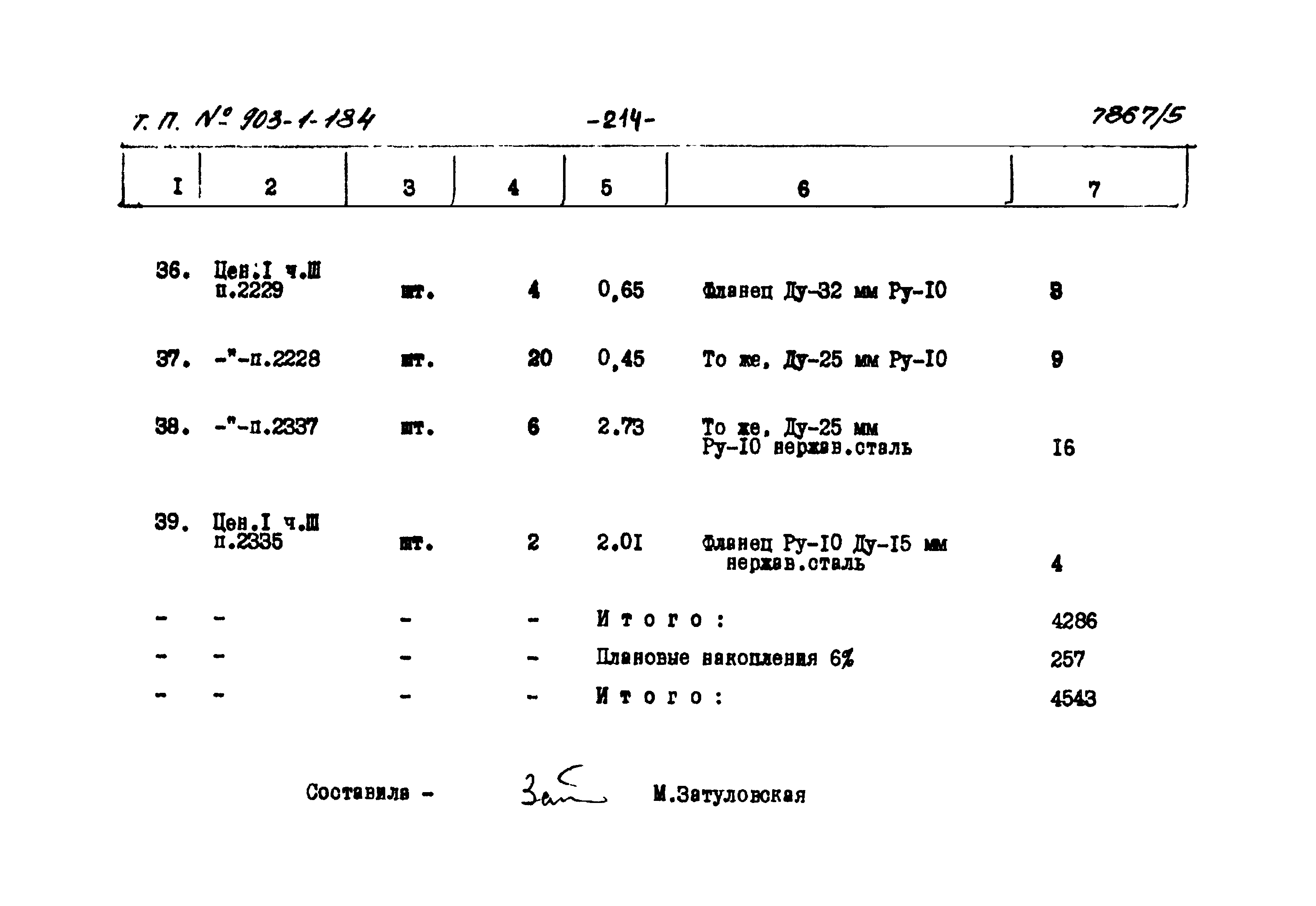 Типовой проект 903-1-184