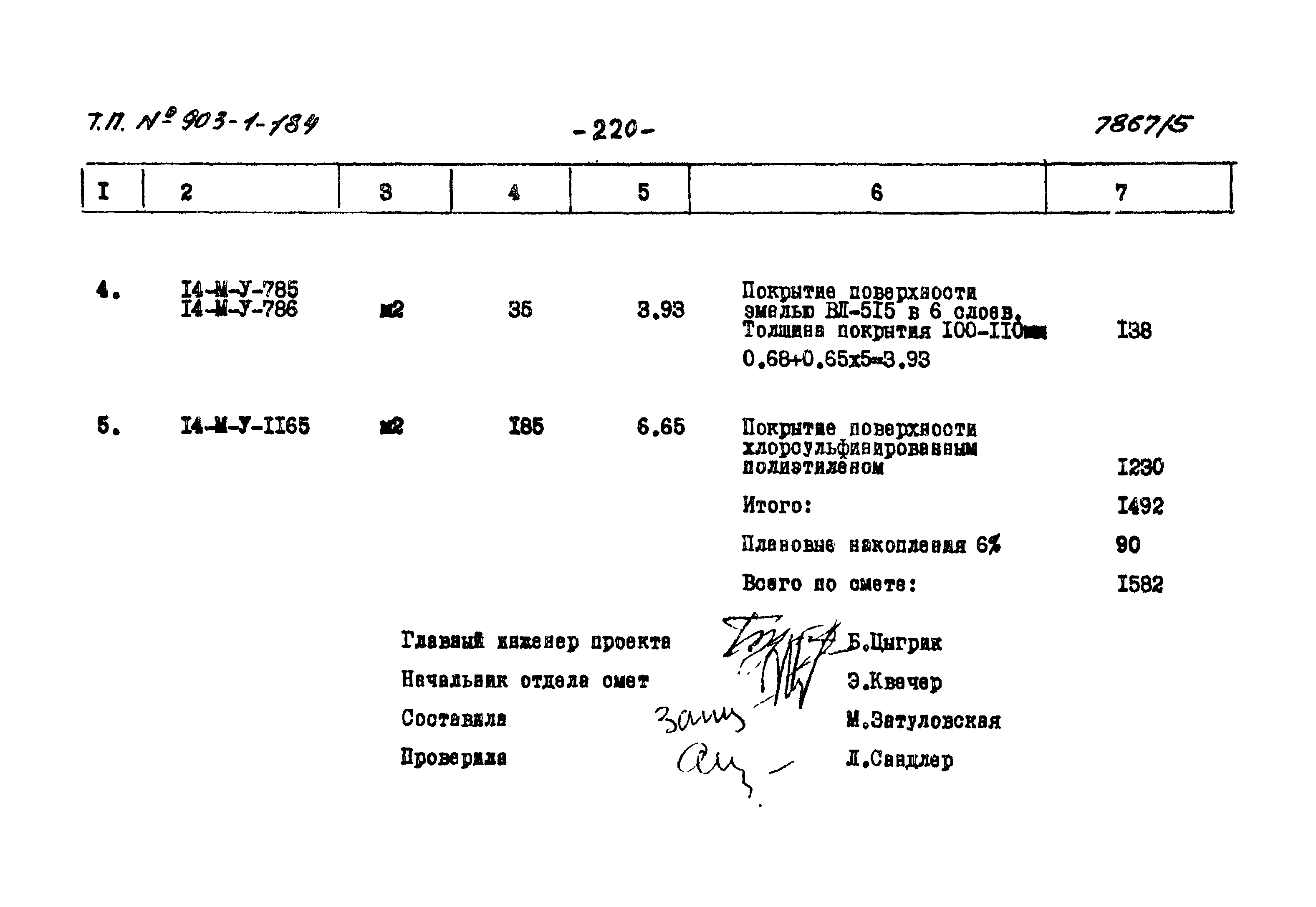 Типовой проект 903-1-184