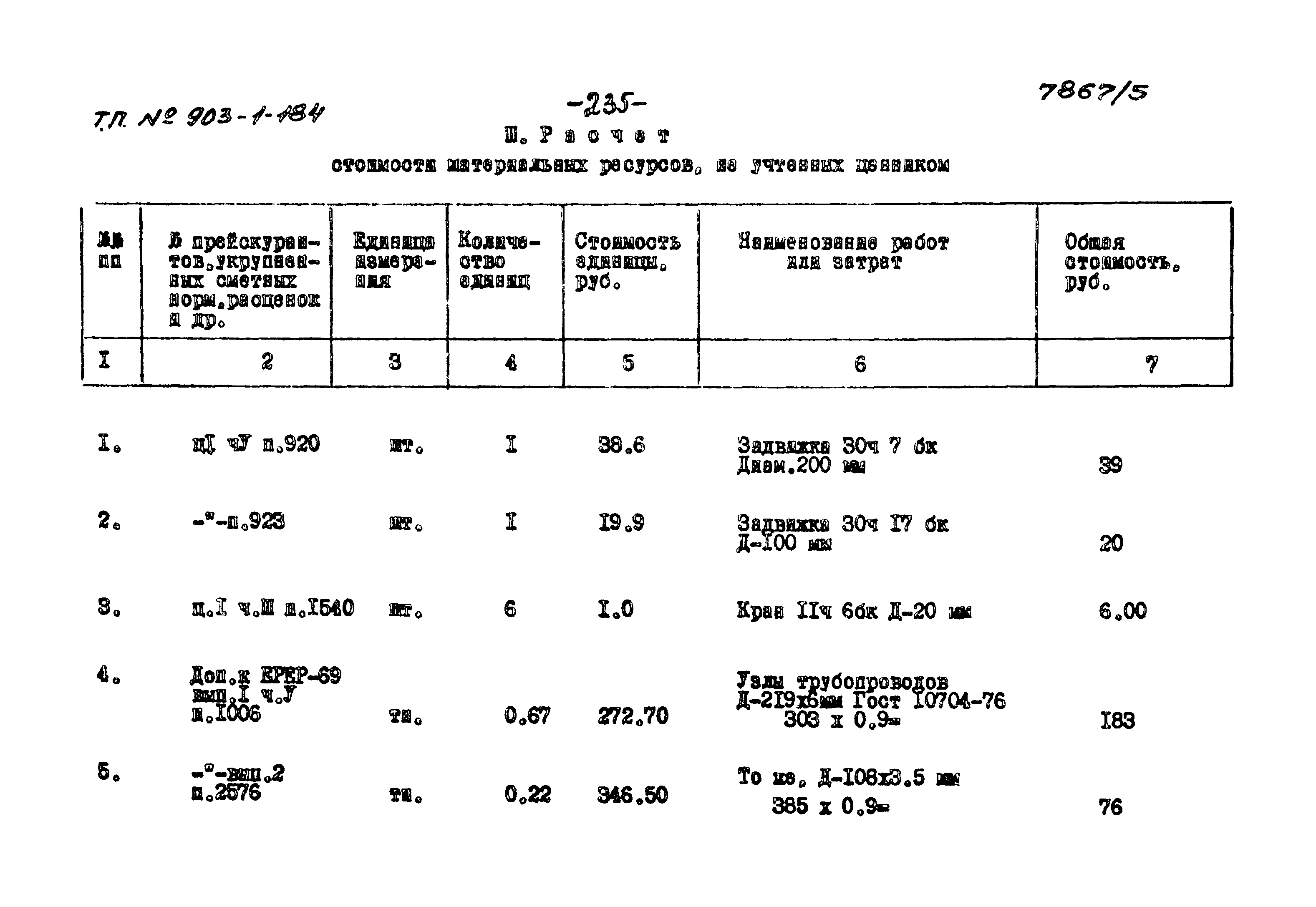 Типовой проект 903-1-184