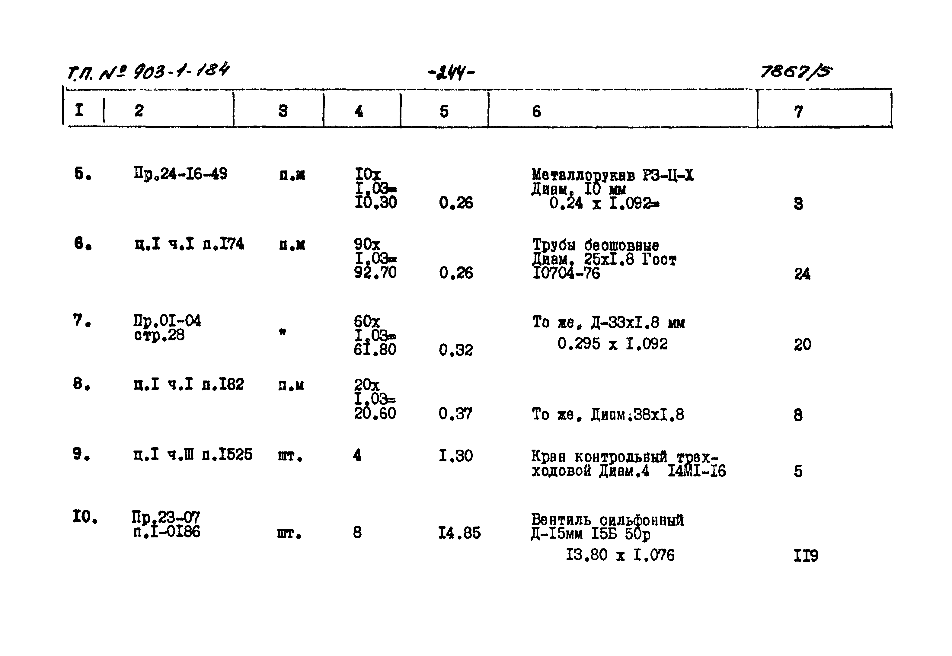 Типовой проект 903-1-184