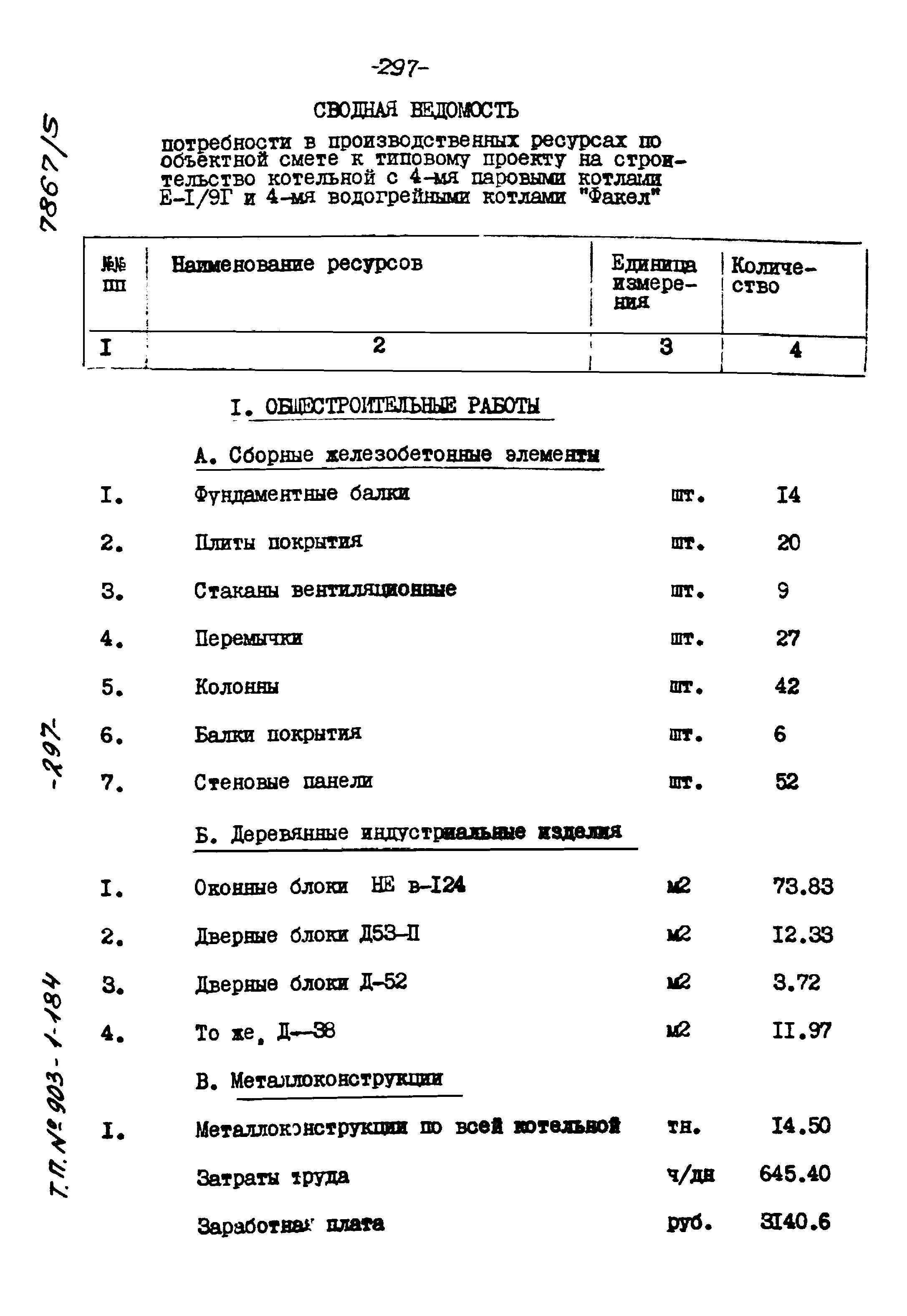 Типовой проект 903-1-184