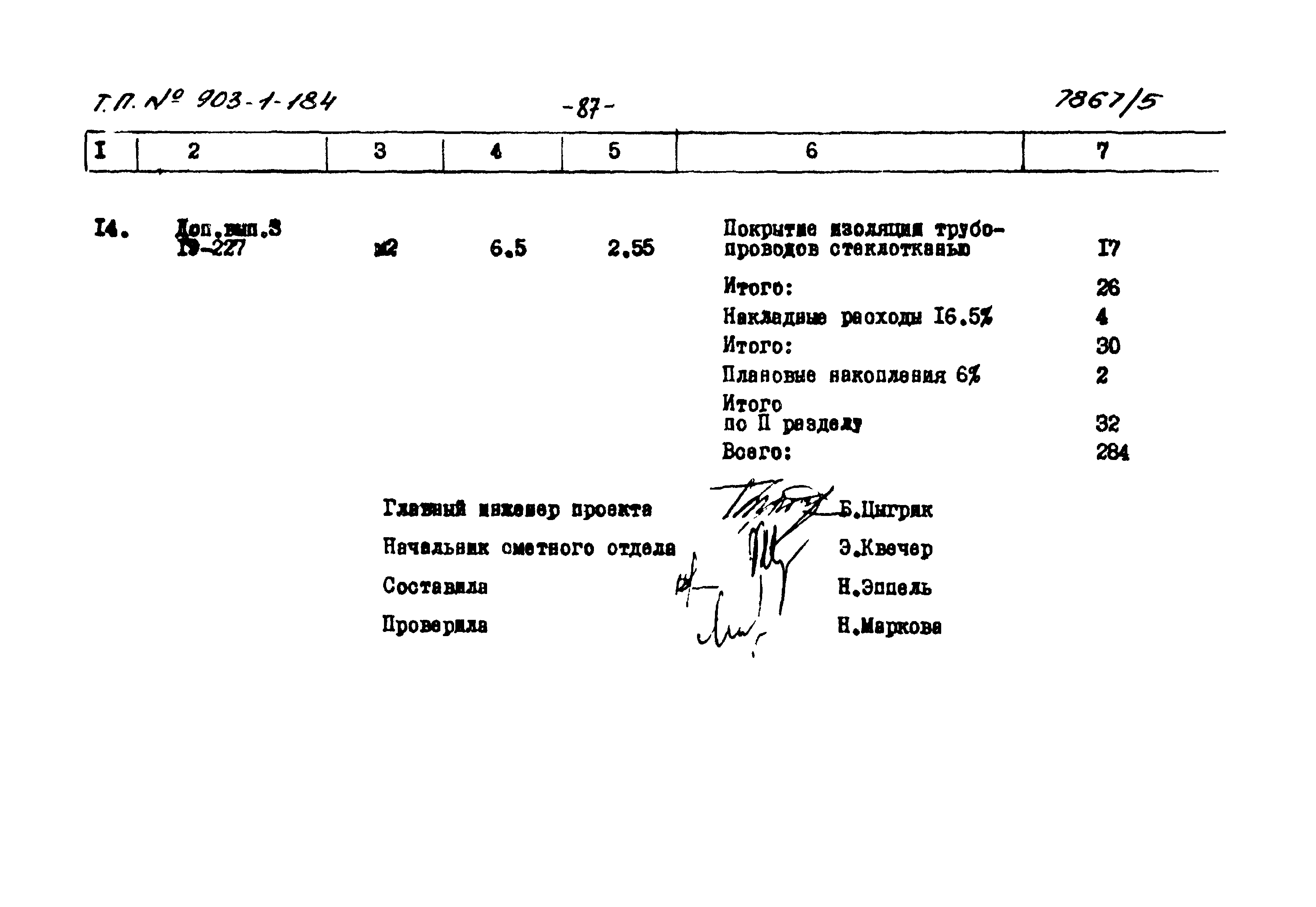 Типовой проект 903-1-184