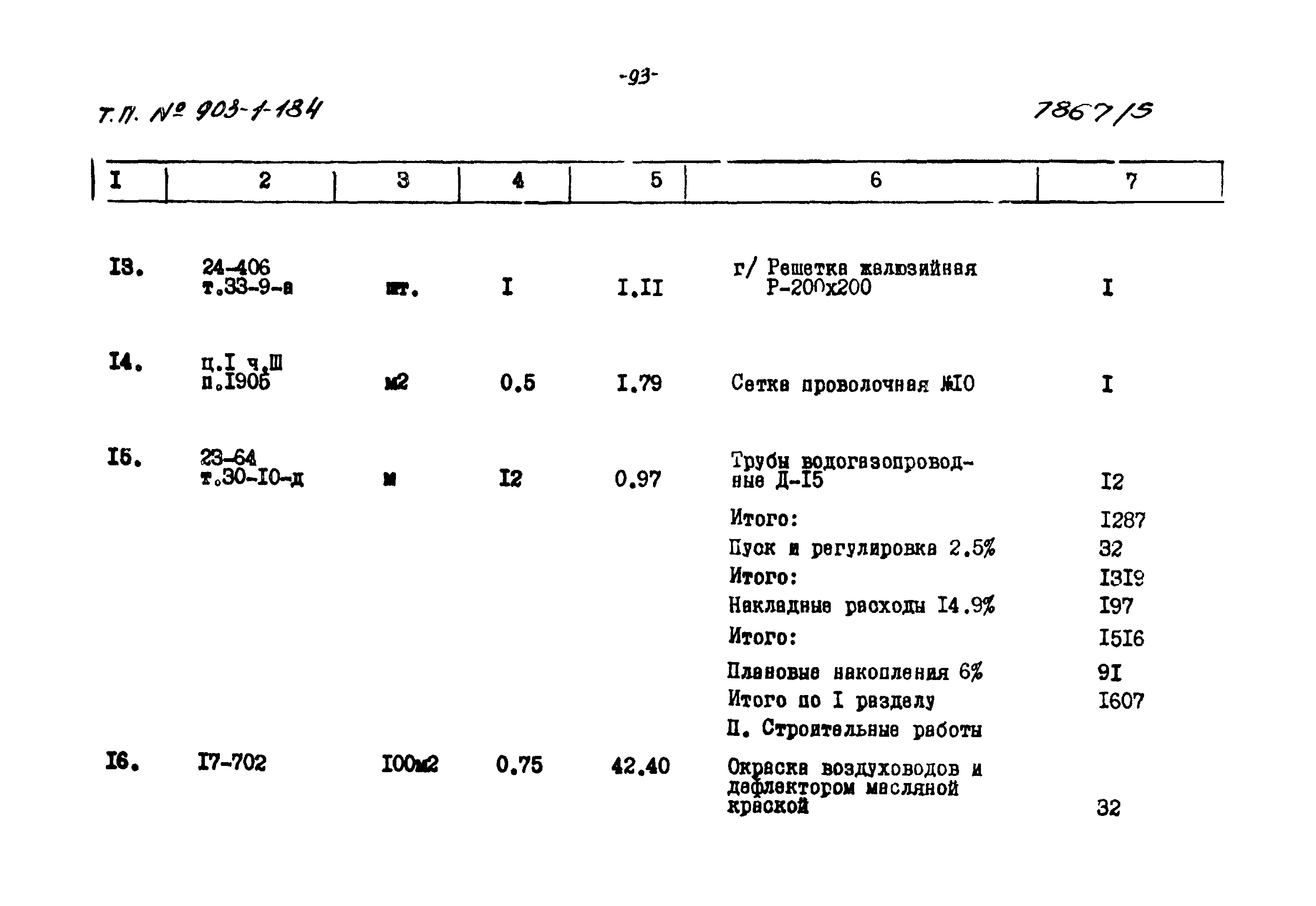 Типовой проект 903-1-184