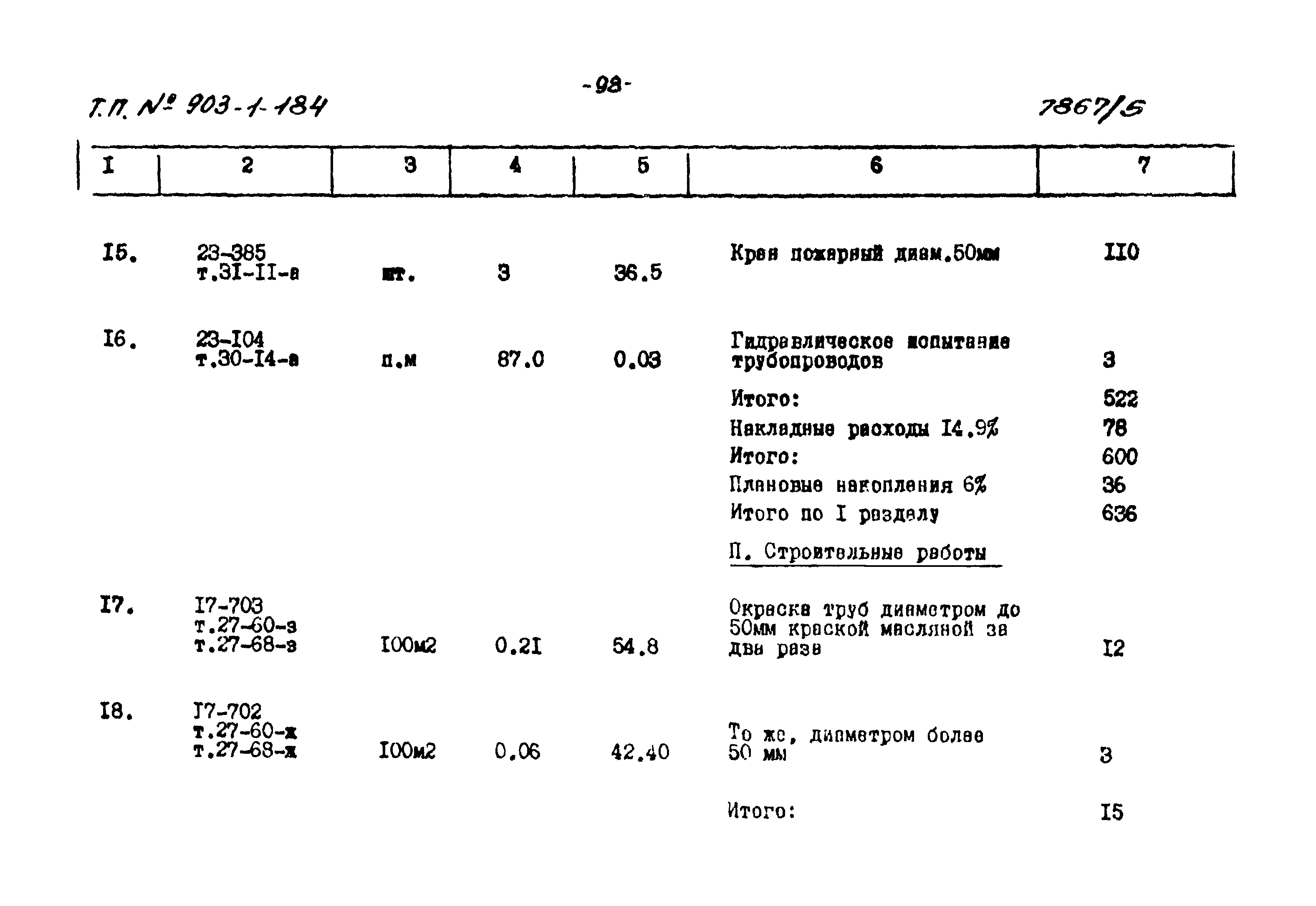 Типовой проект 903-1-184