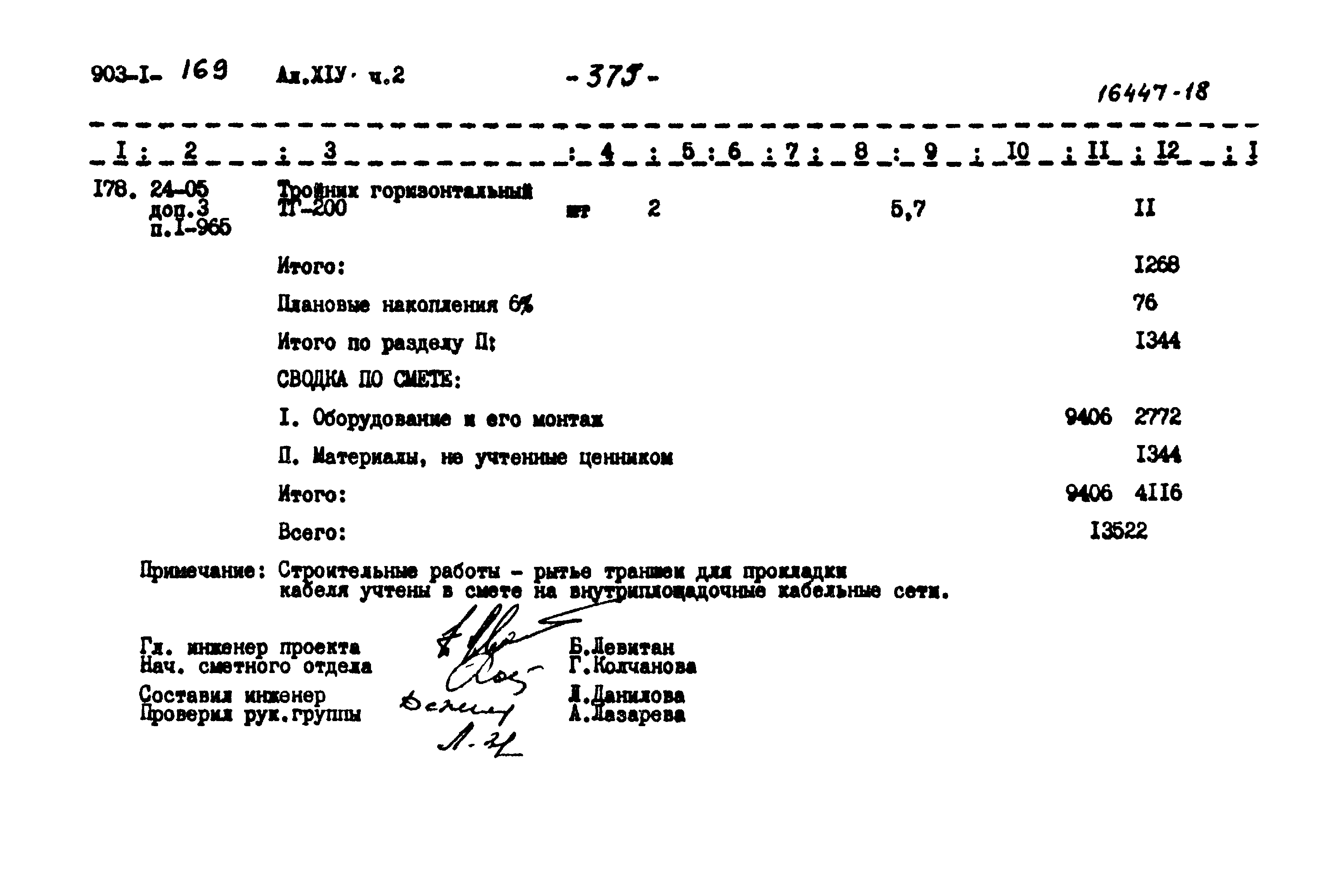 Типовой проект 903-1-169