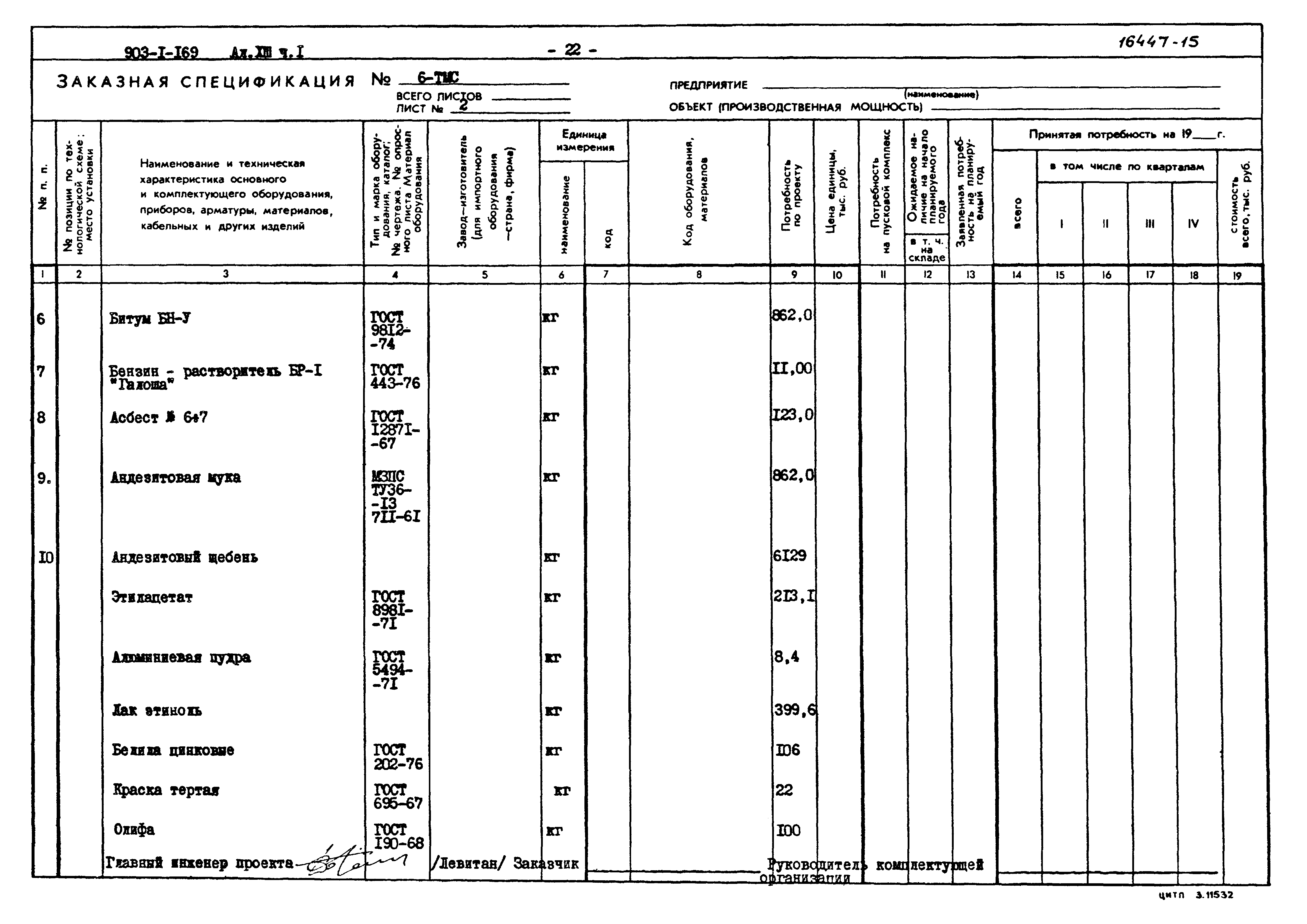 Типовой проект 903-1-169
