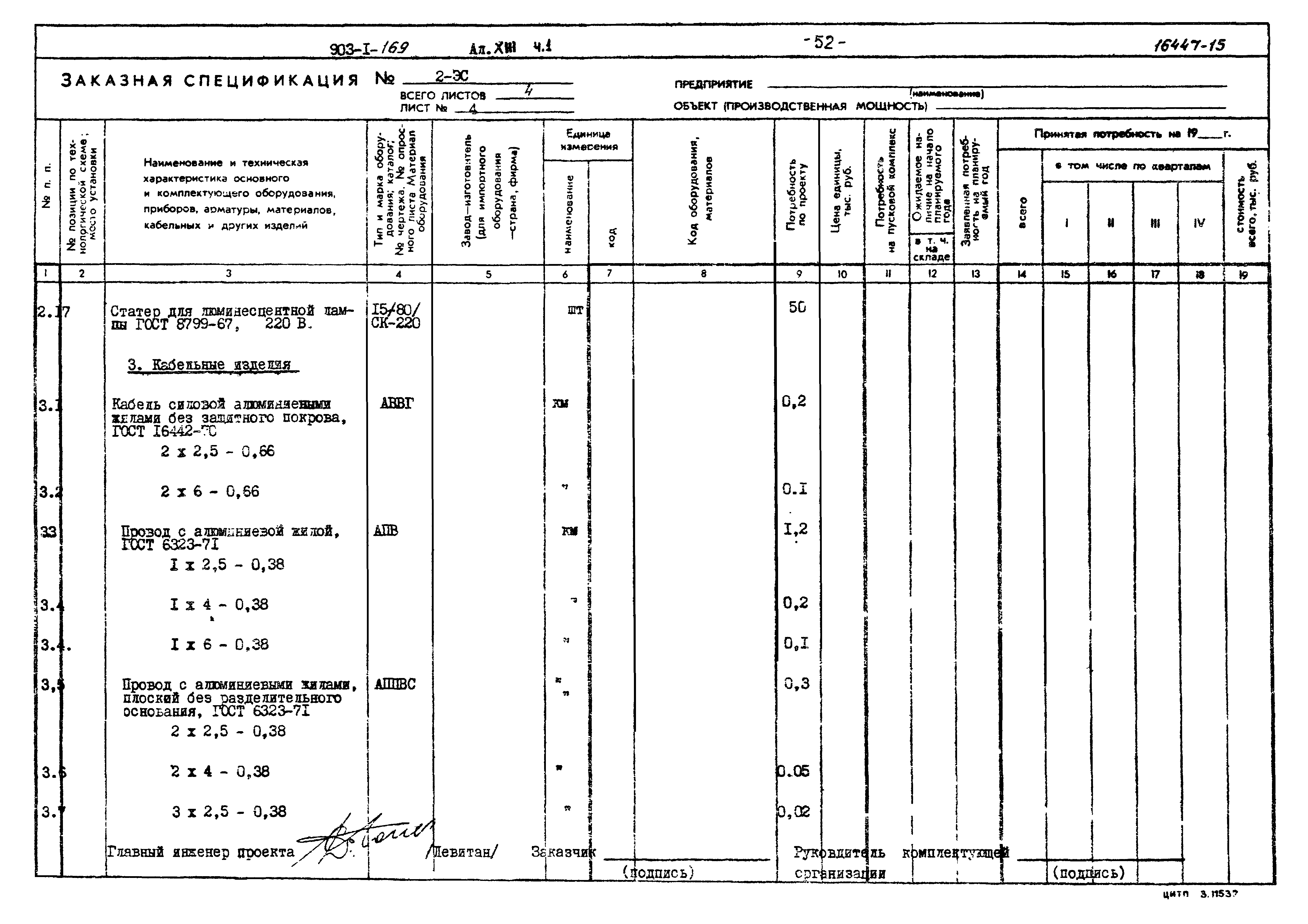 Типовой проект 903-1-169