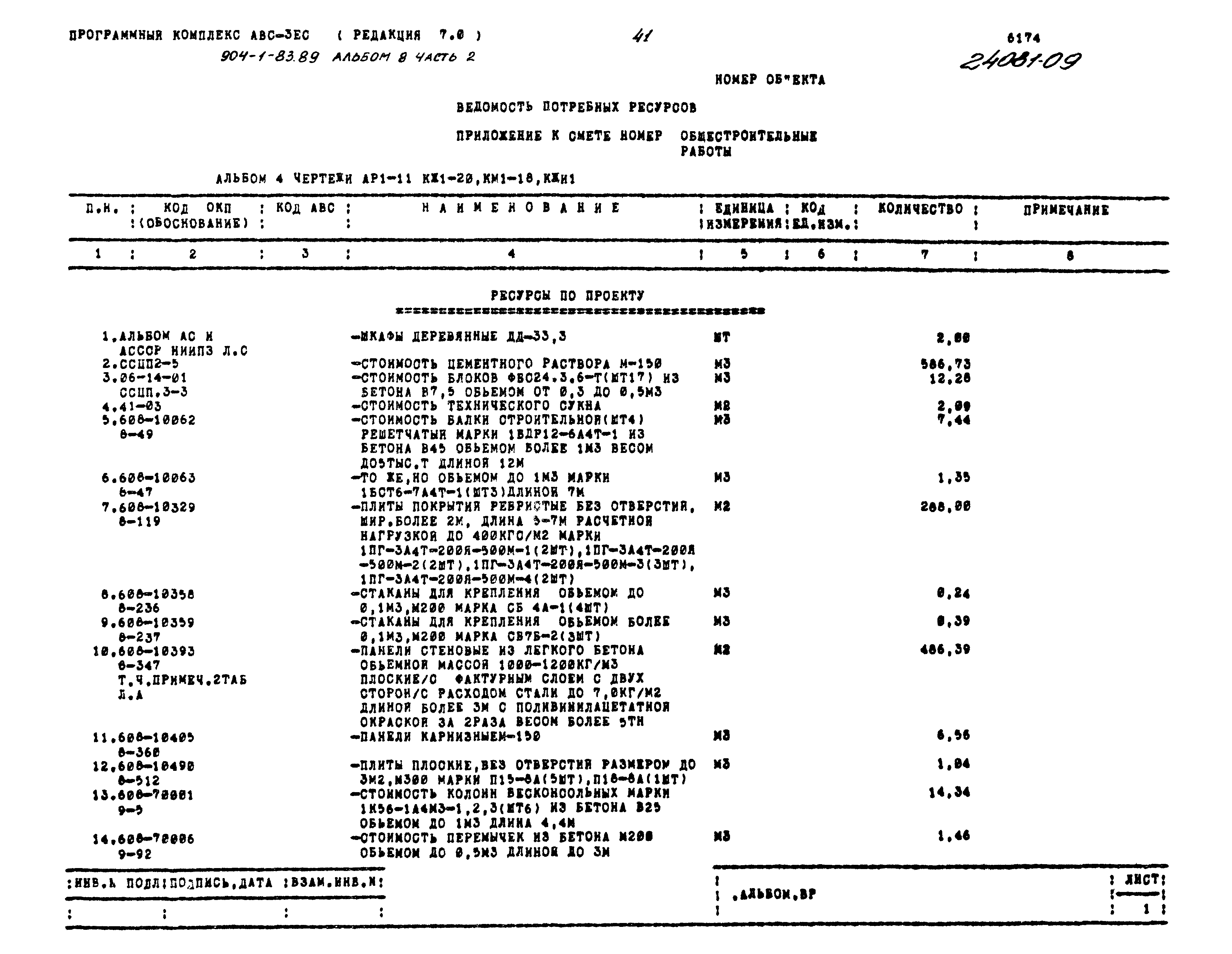 Типовой проект 904-1-83.89