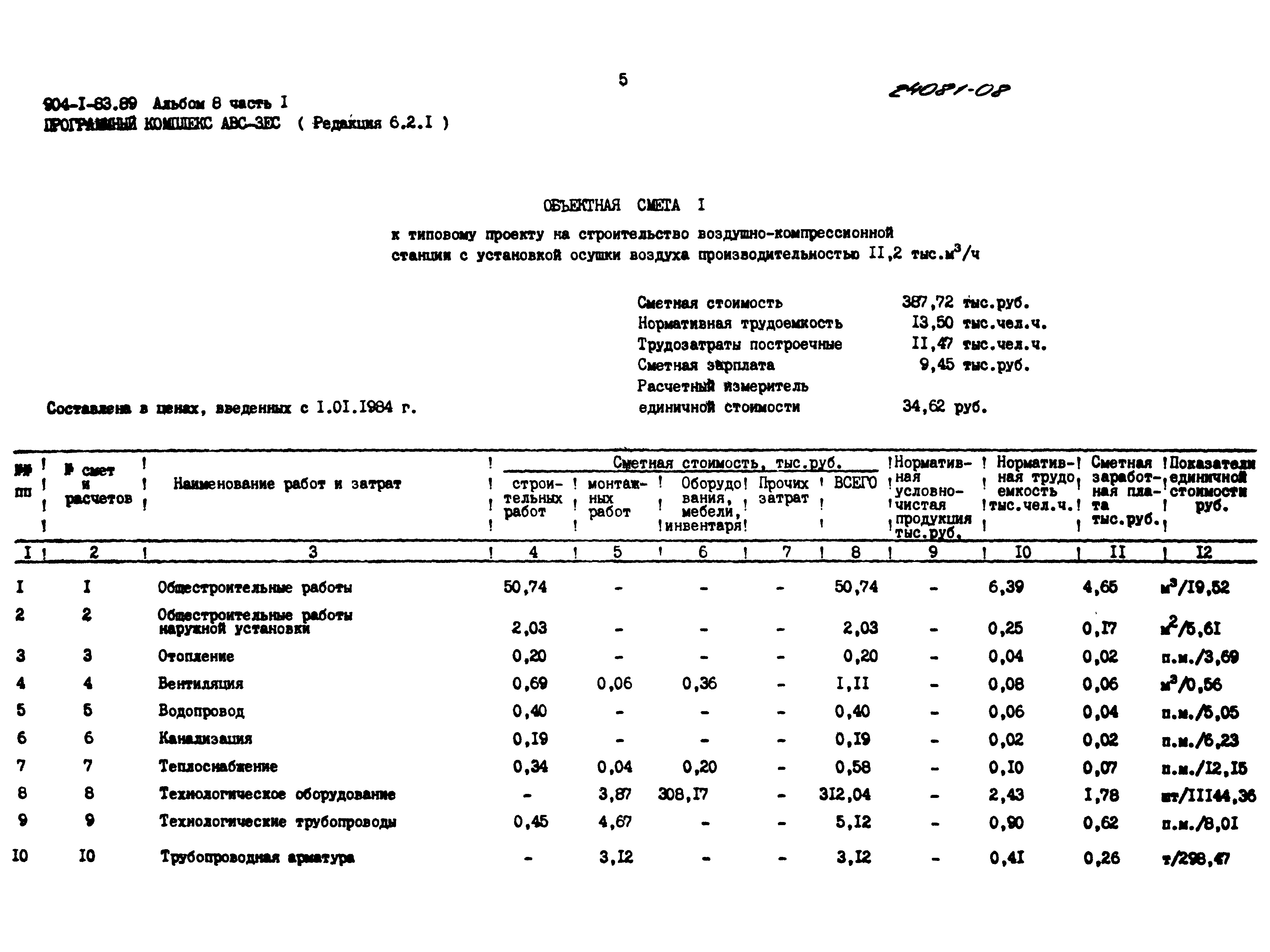 Типовой проект 904-1-83.89