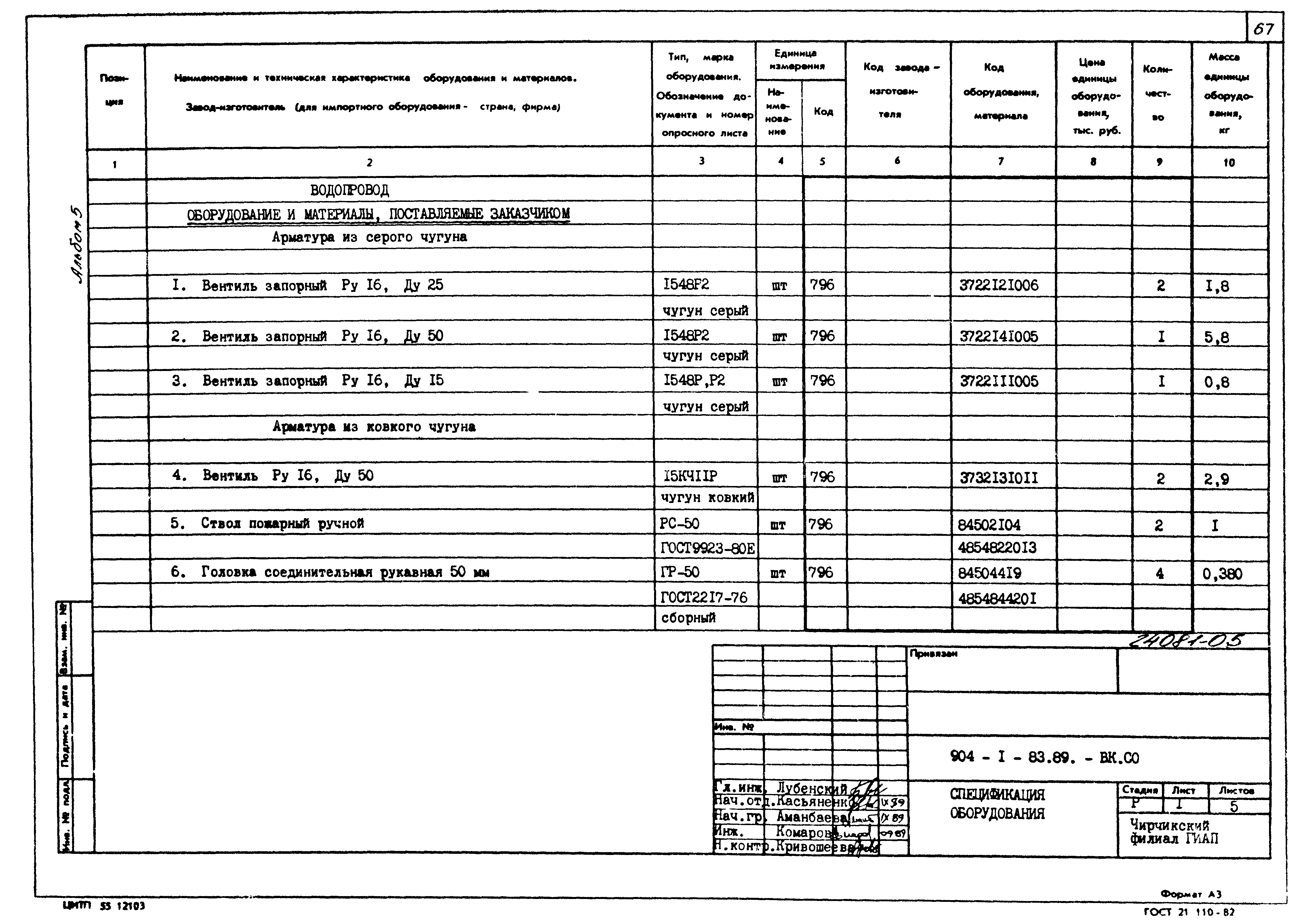 Типовой проект 904-1-83.89