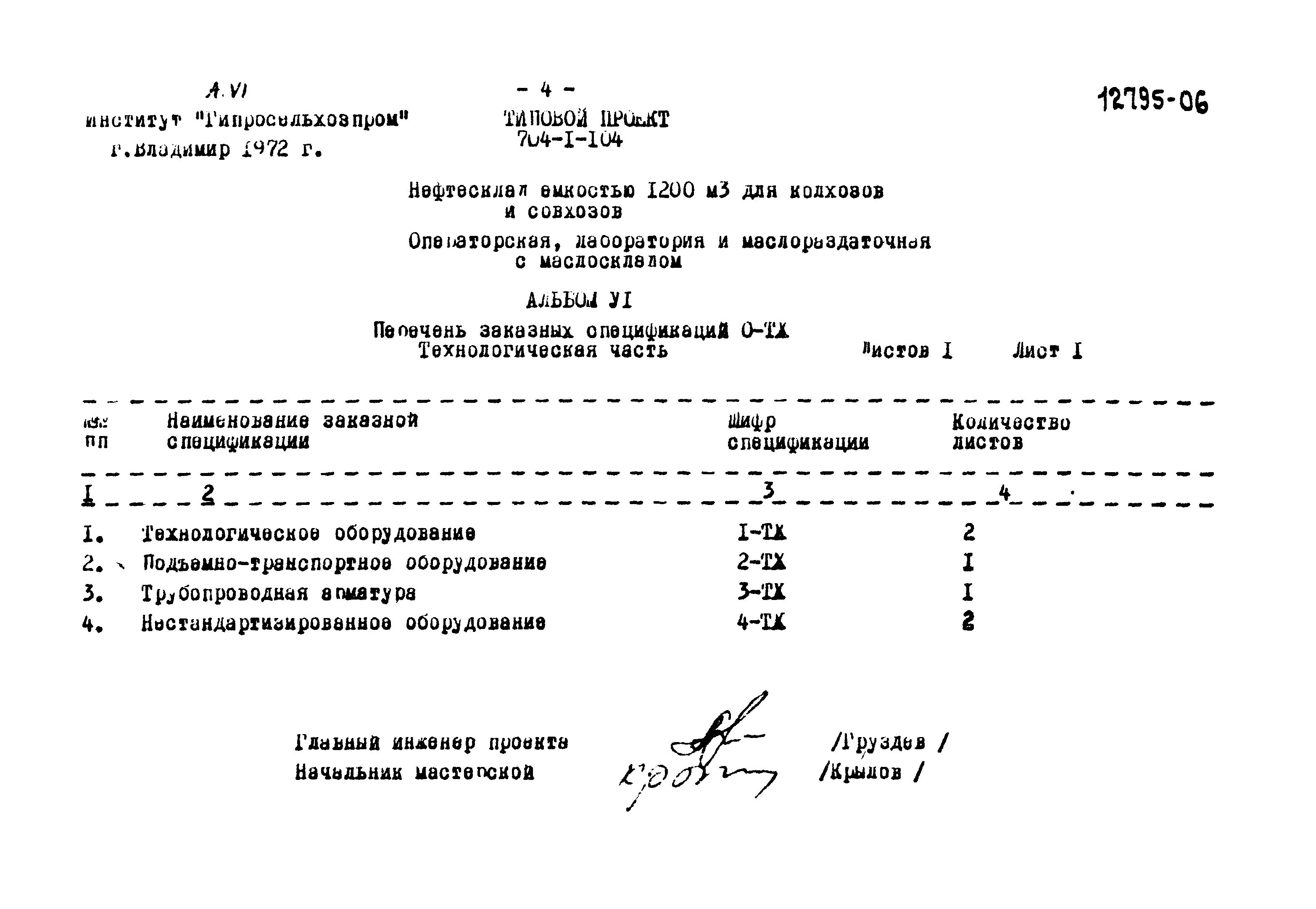 Типовой проект 704-1-104