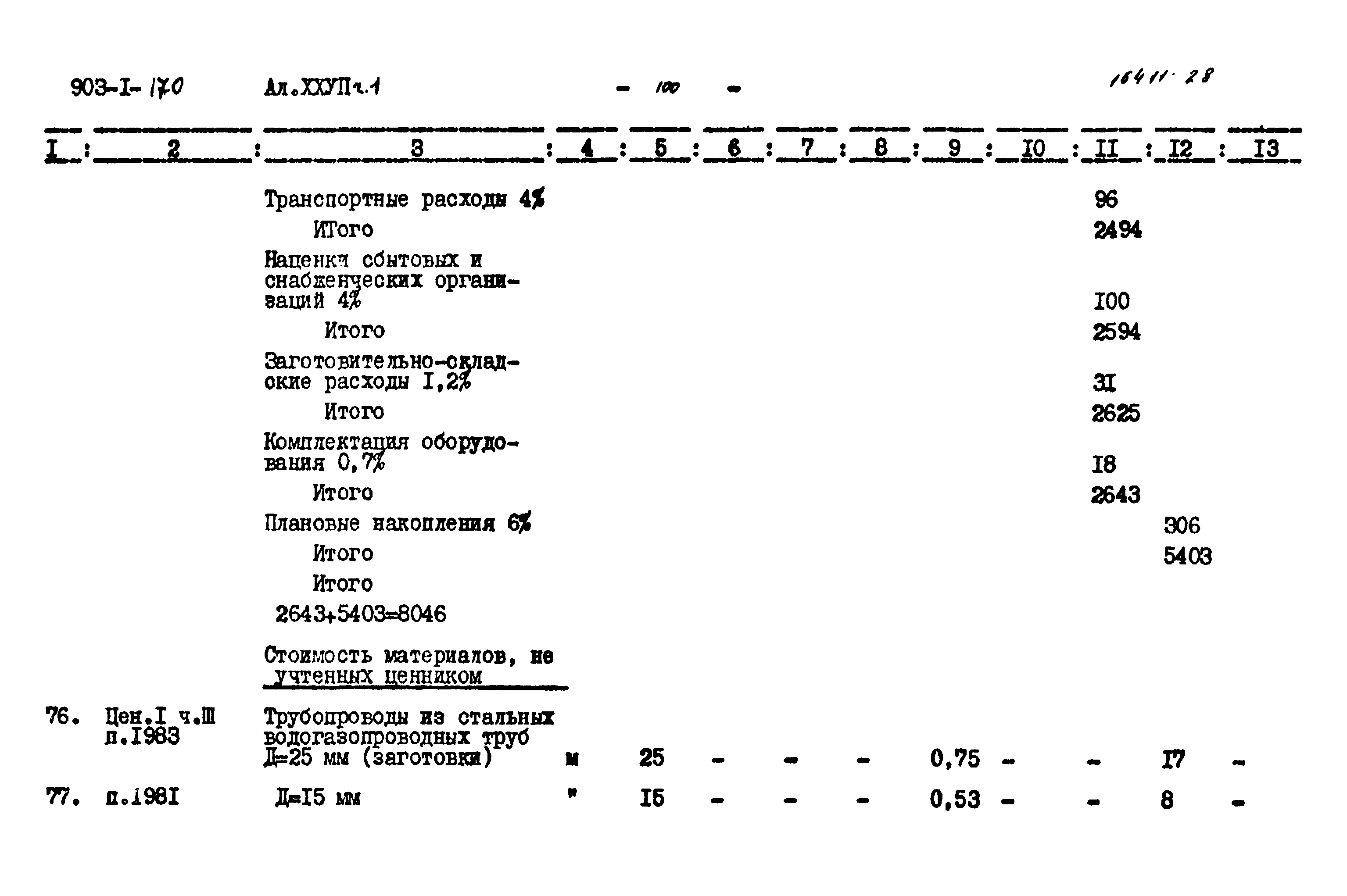 Типовой проект 903-1-170